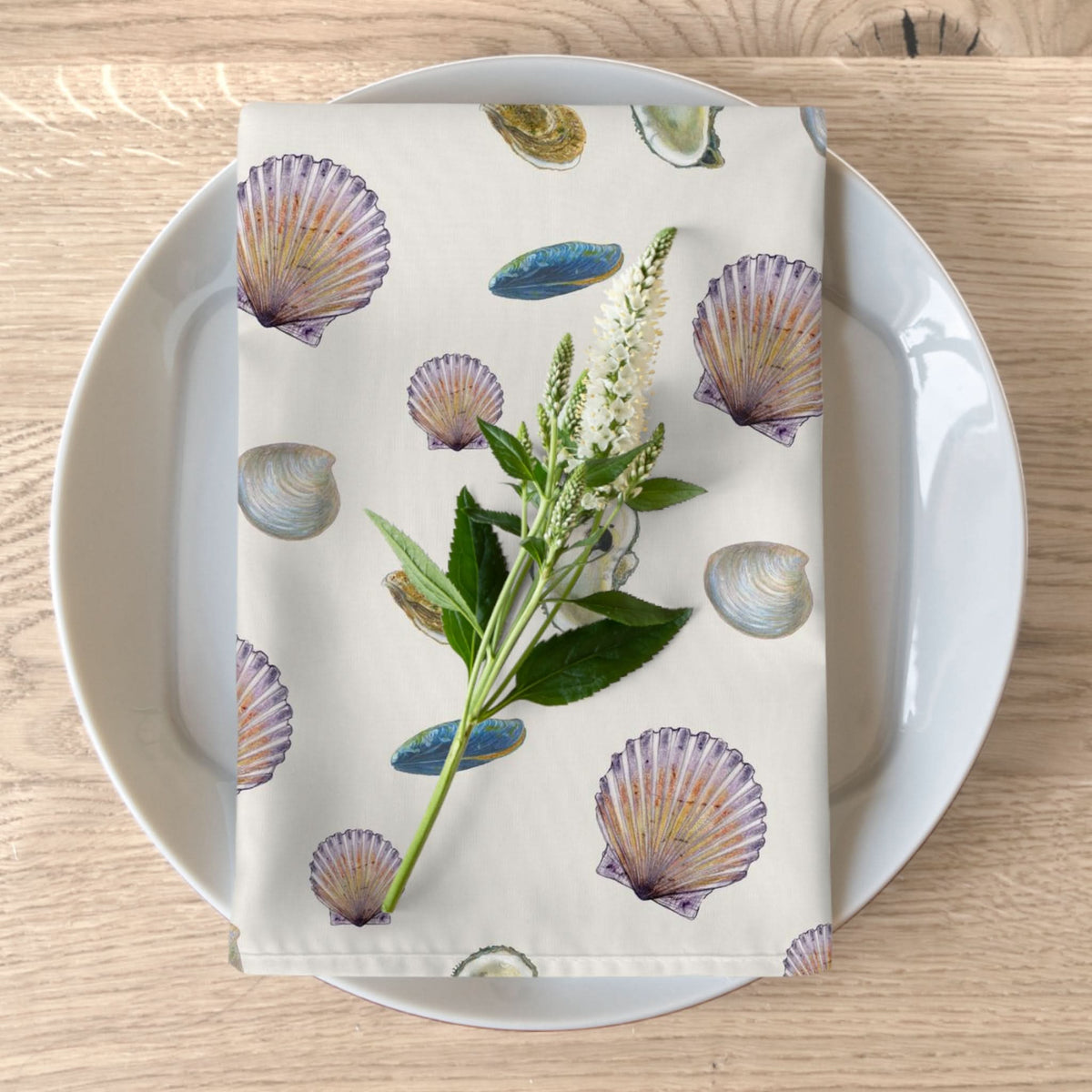 Shells II, 4 Piece Cloth Napkin Set