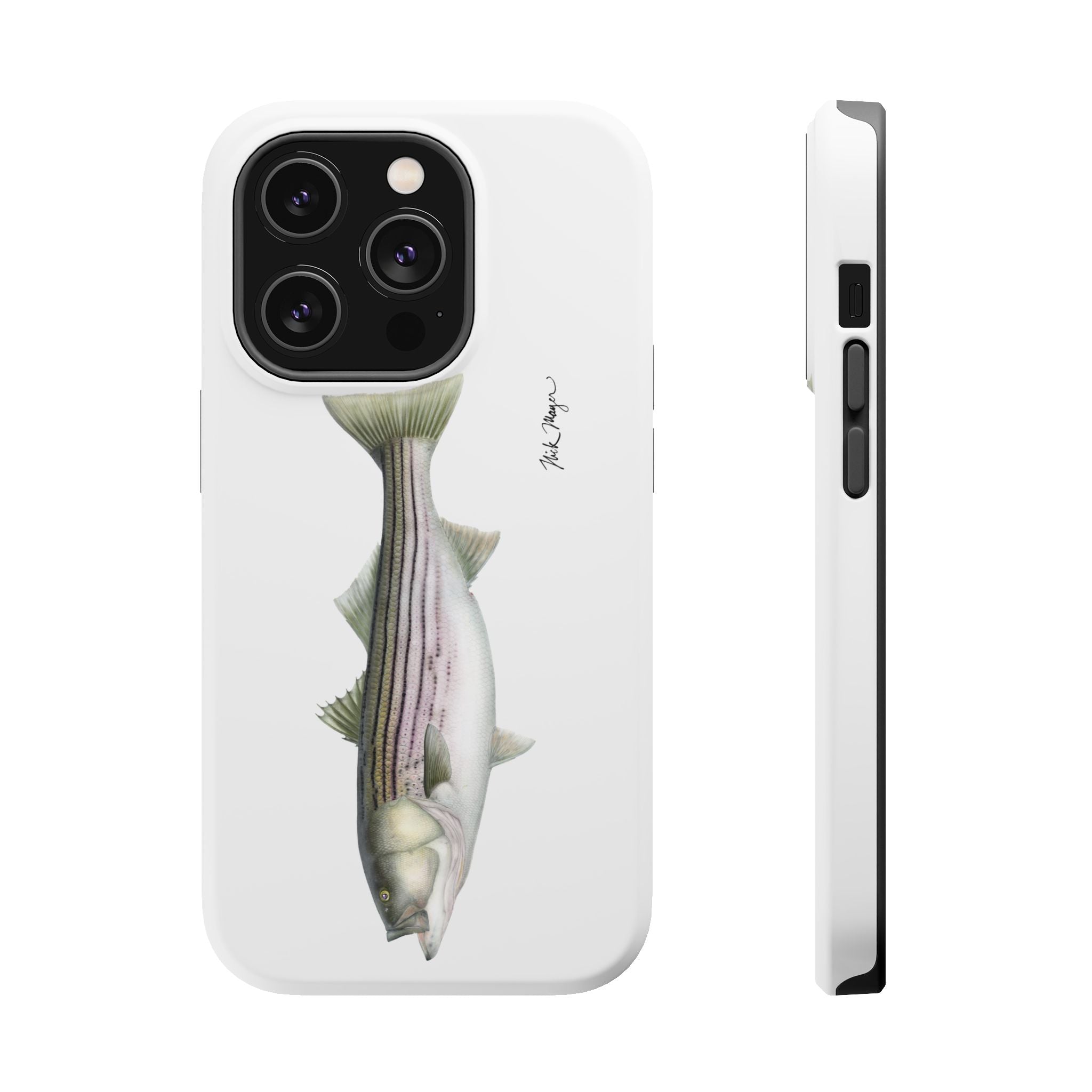 30 lb Striper MagSafe White iPhone Case