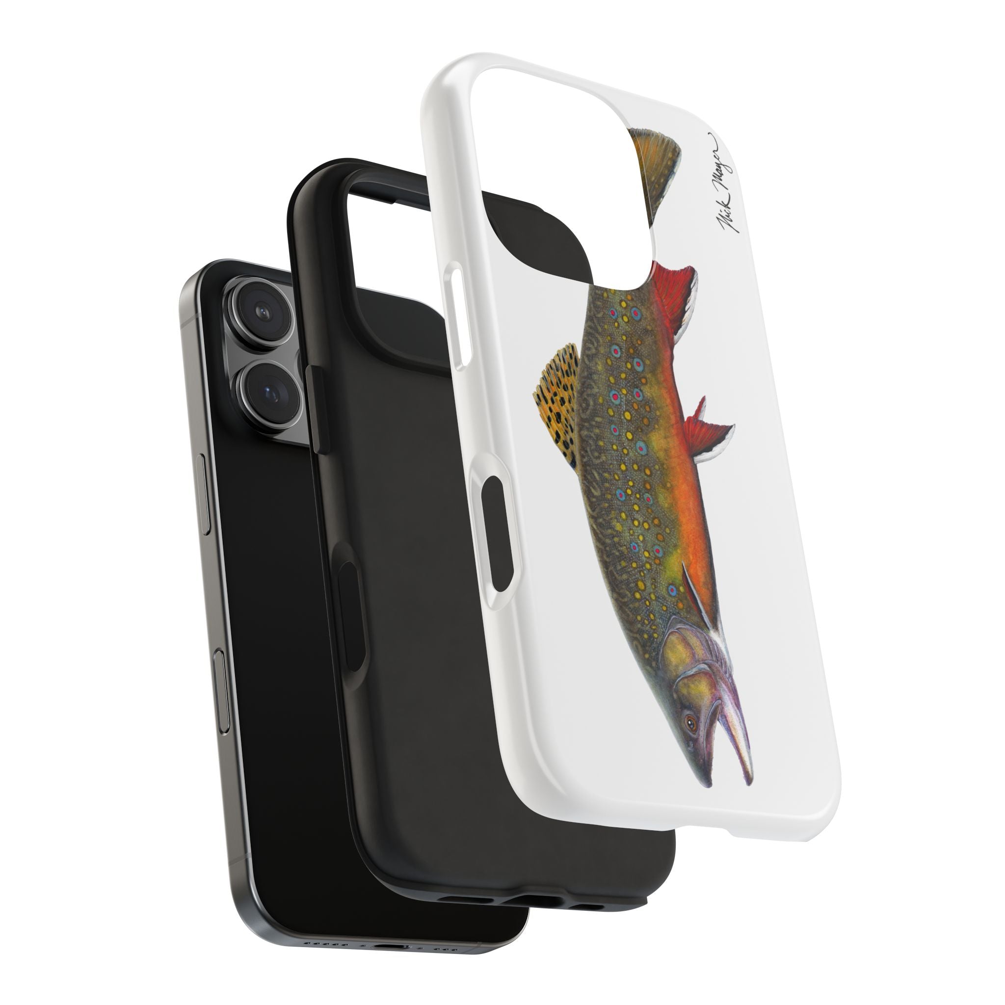 Brook Trout White Phone Case (iPhone)