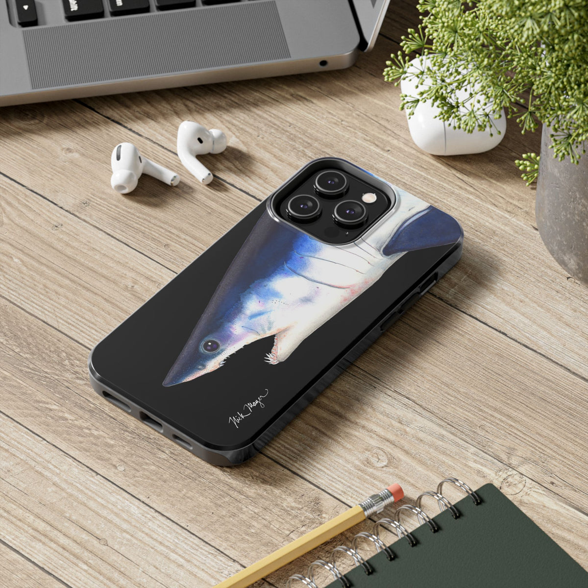 Mako Shark Face Black Case (iPhone) Printify