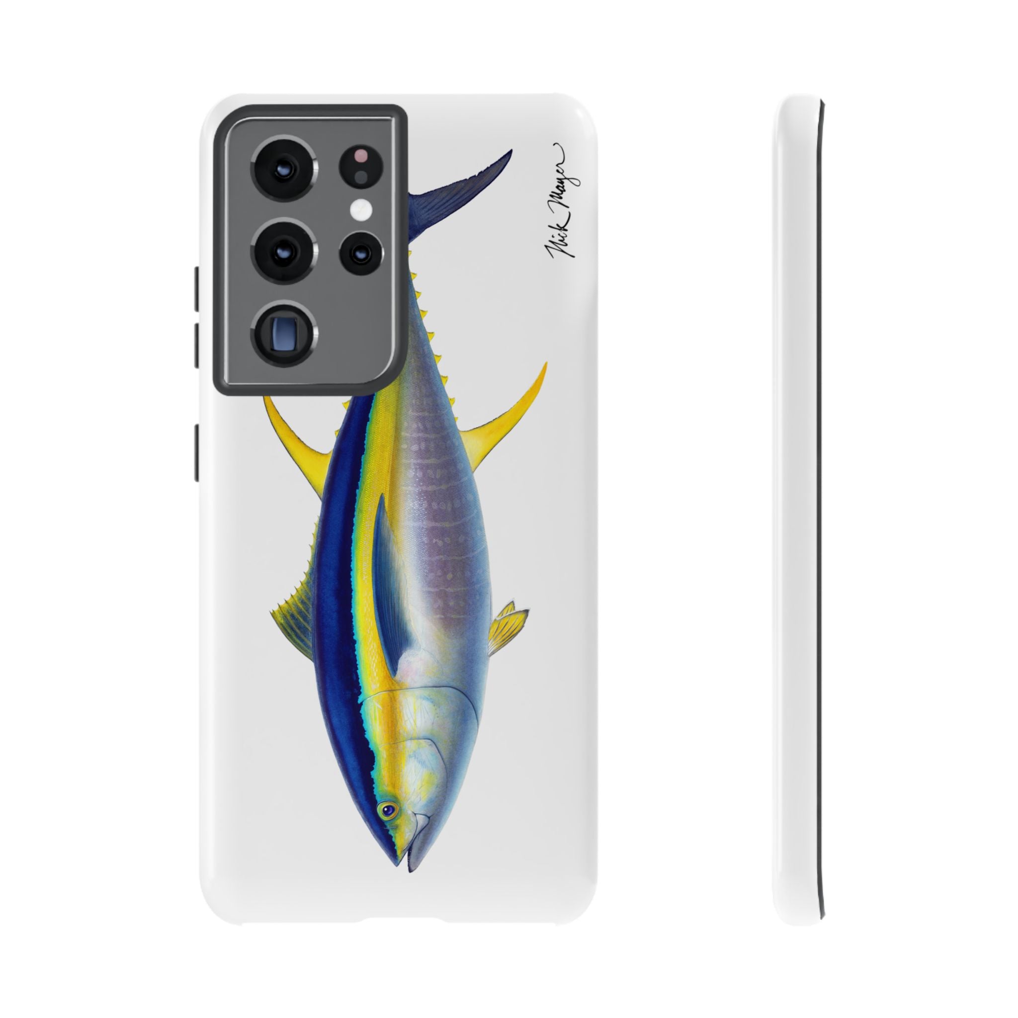 Yellowfin Tuna White Phone Case (Samsung) Printify