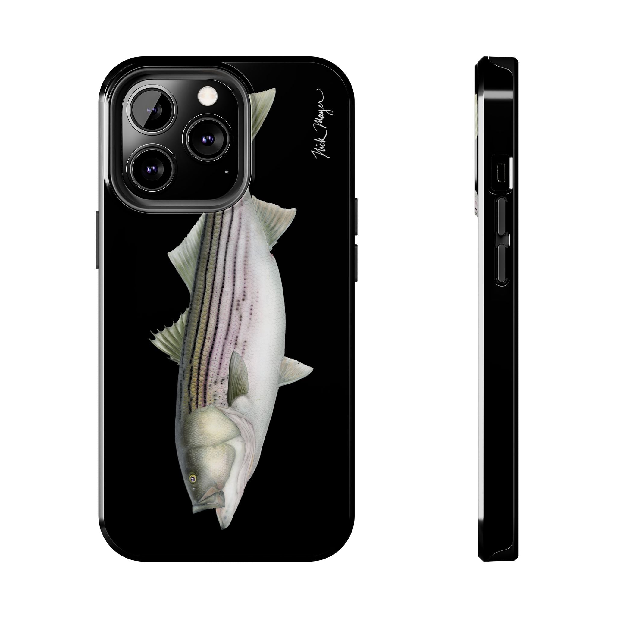 30 lb Striper - Black Phone Case (iPhone)