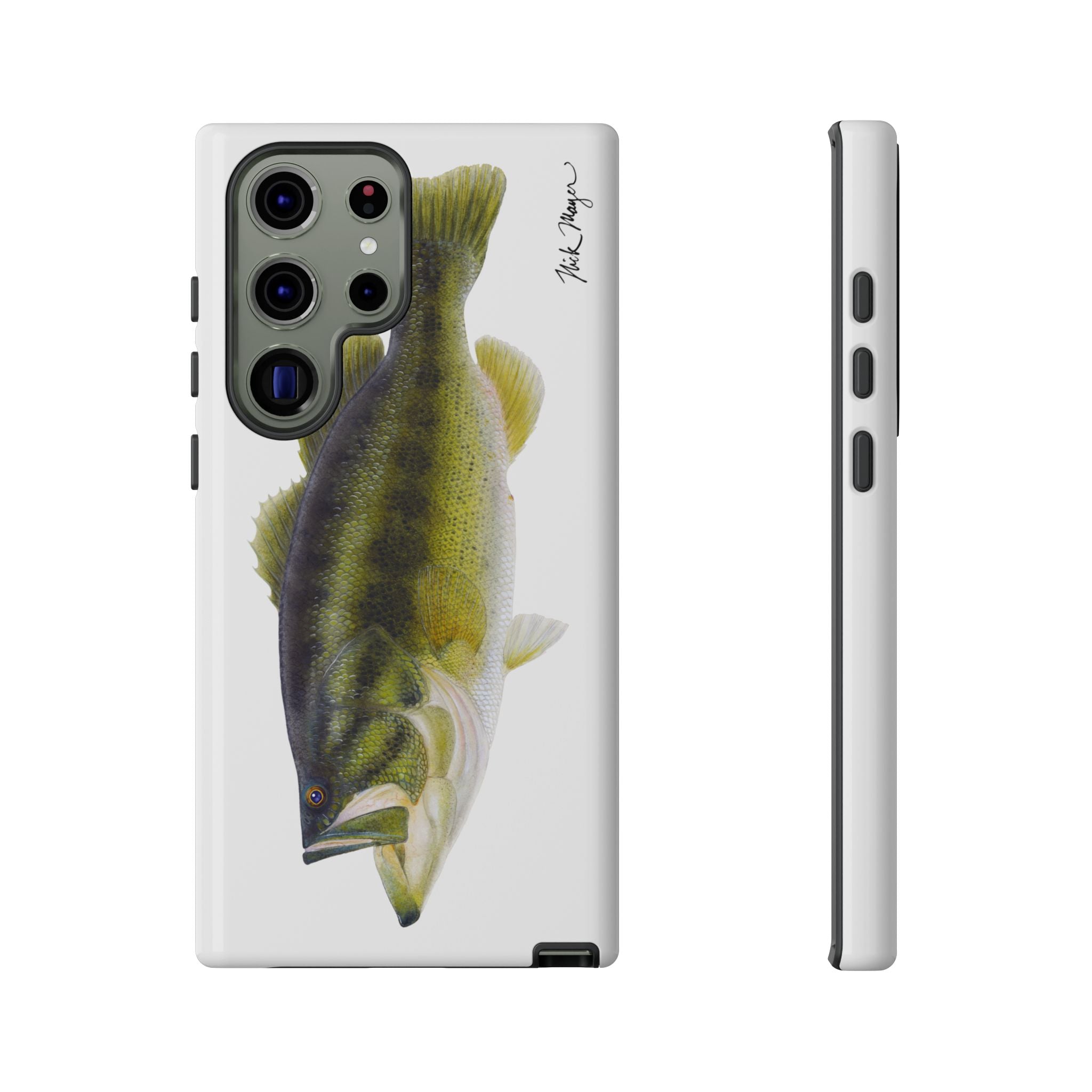 Largemouth Bass White Phone Case (Samsung) Printify