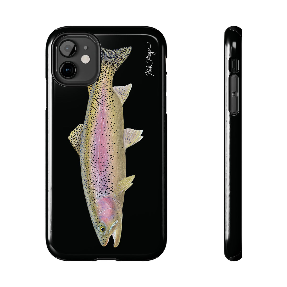 Rainbow Trout 3 Black iPhone Case Printify