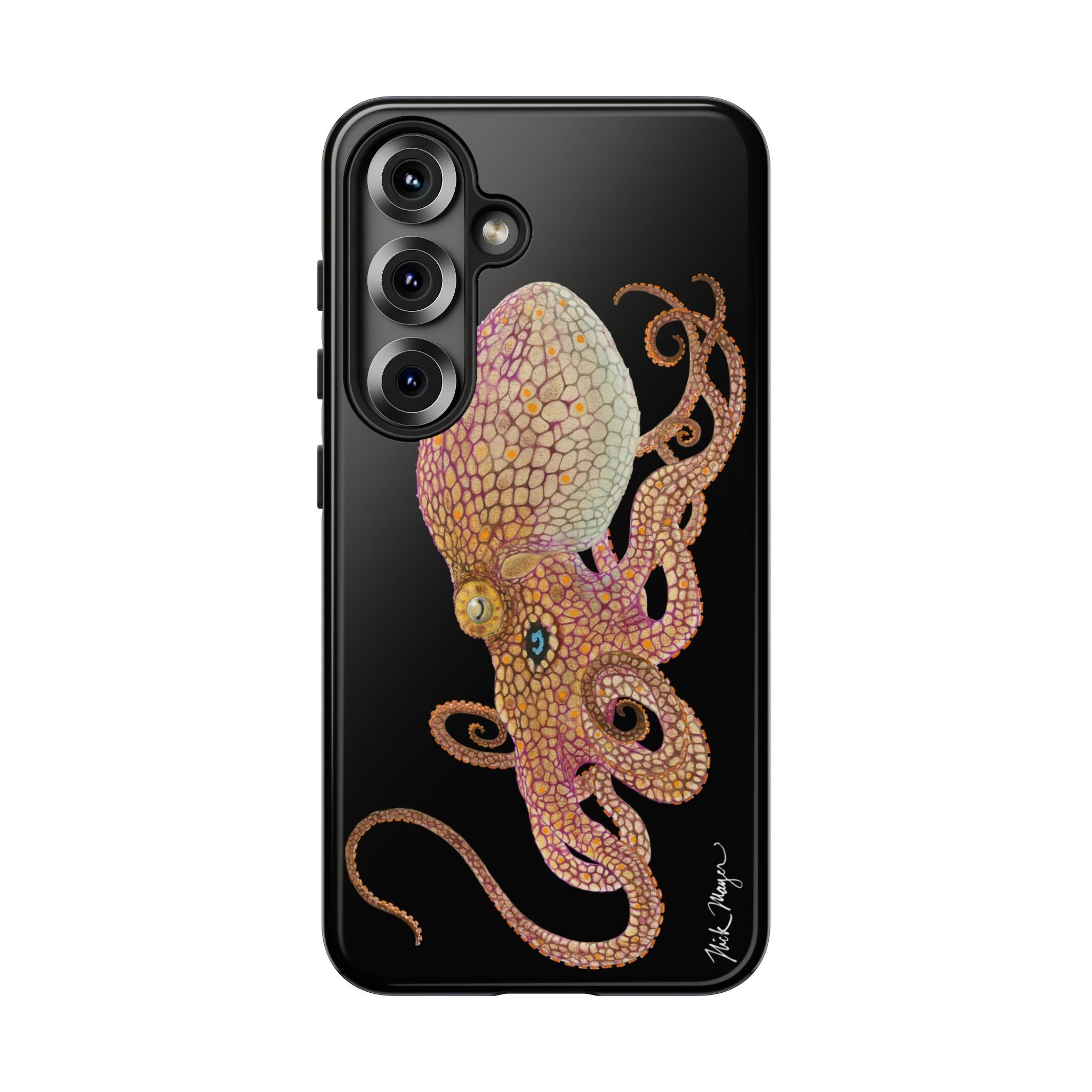 Two Spot Octopus Black Phone Case (Samsung)