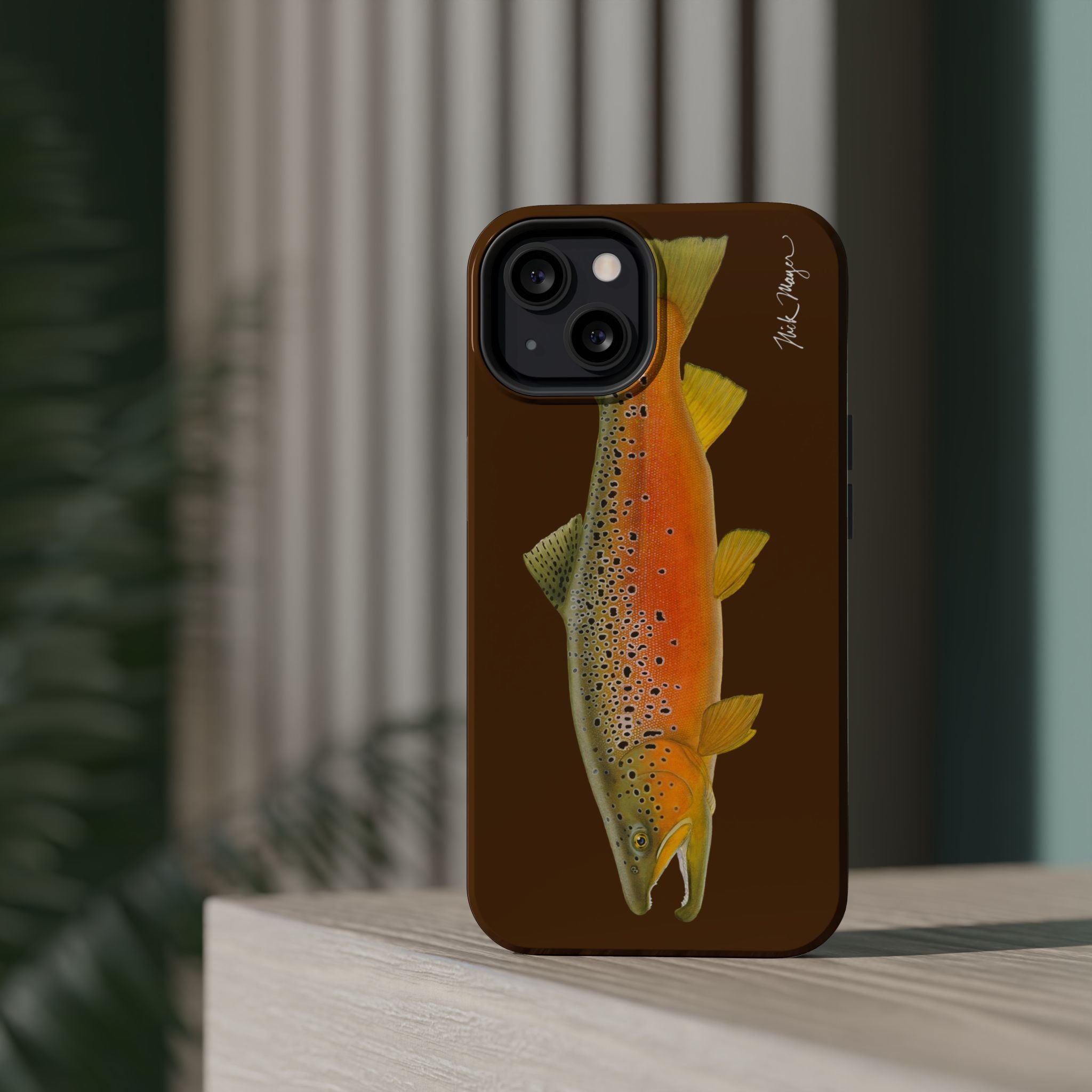 Brown Trout 2 Brown MagSafe iPhone Case, Limited Run