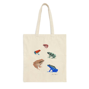 Tree Frogs Cotton Canvas Tote Bag