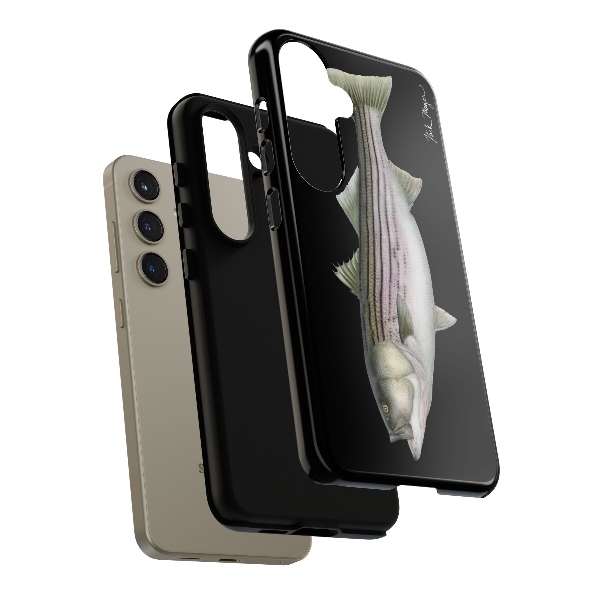 30 lb Striper Black Phone Case (Samsung) Printify