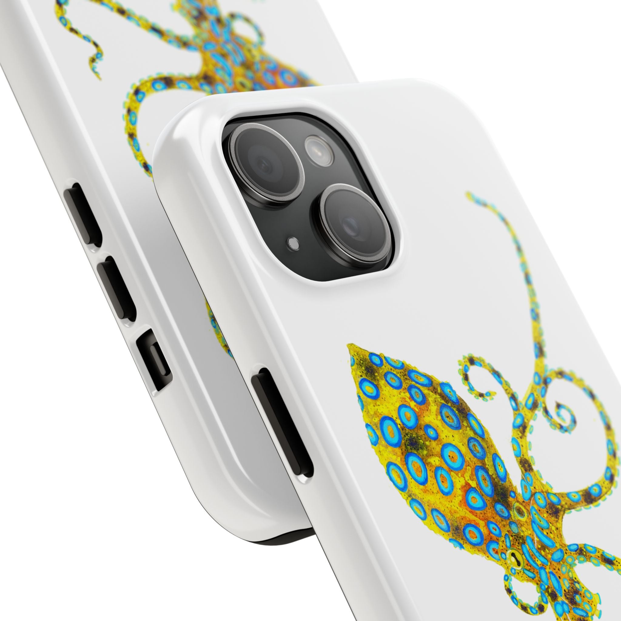 Blue Ringed Octopus White Phone Case (iPhone)