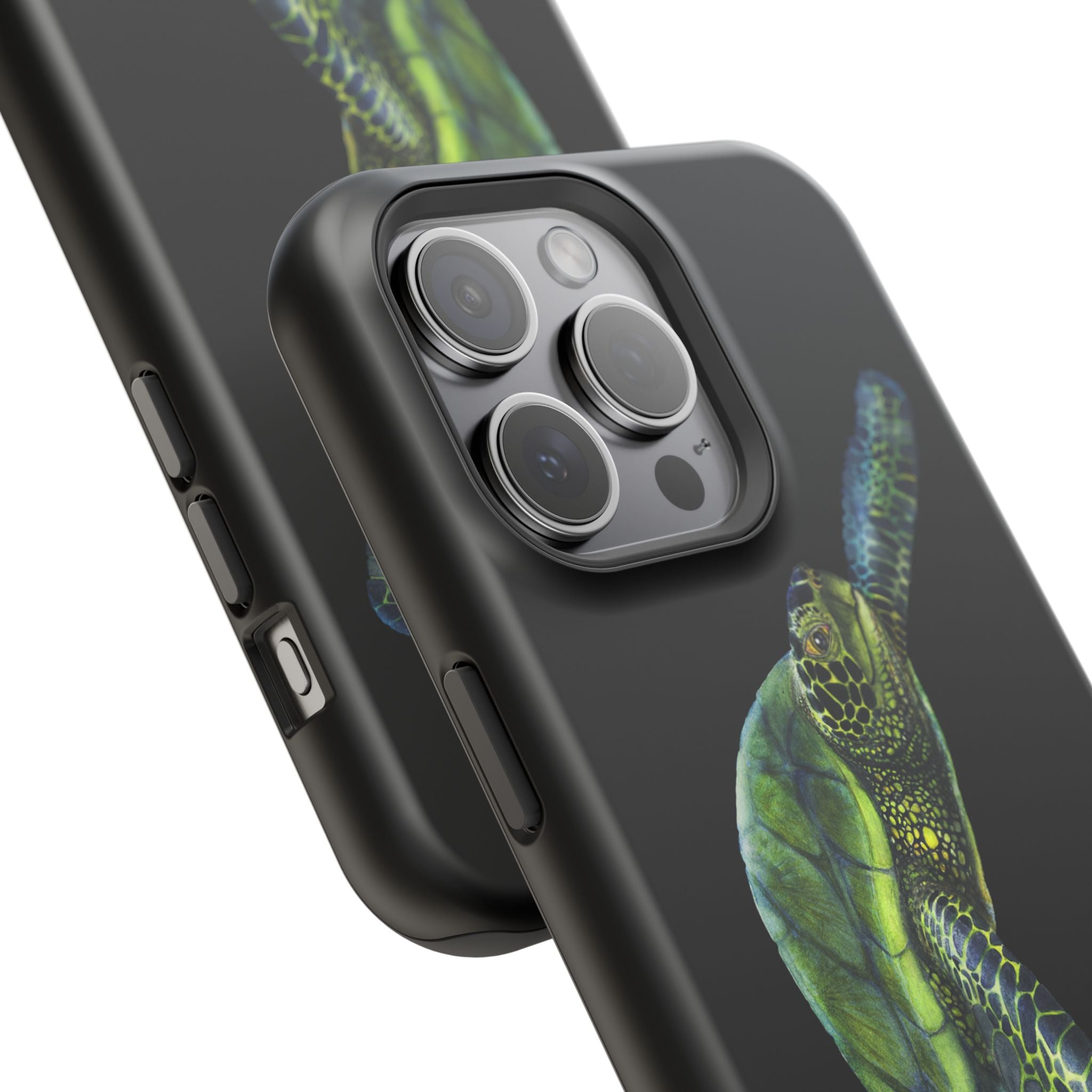 Green Sea Turtle MagSafe Black iPhone Case