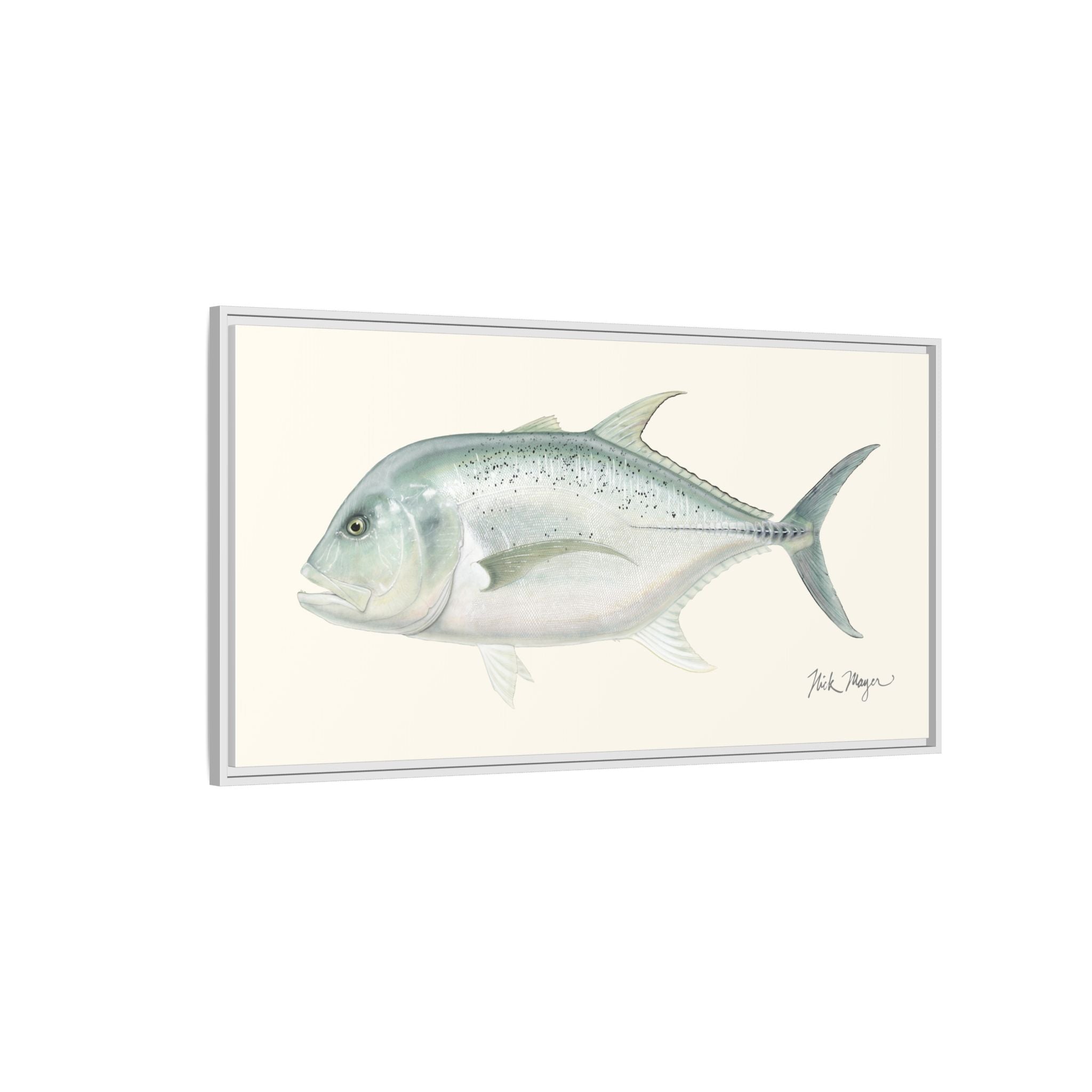 Boss Giant Trevally Framed Canvas Print Printify