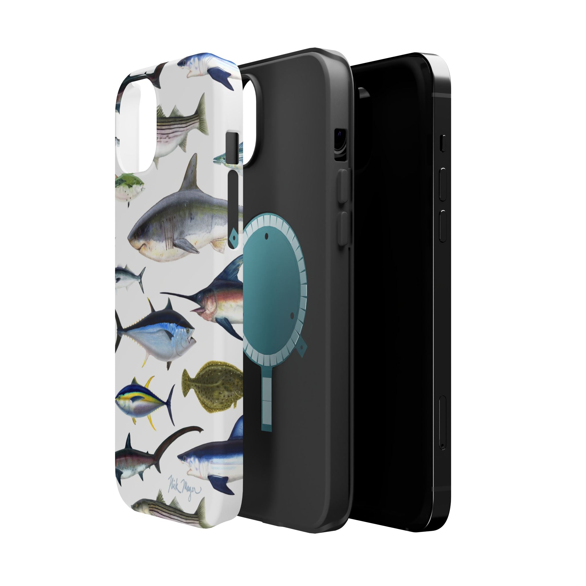 New England Fish White MagSafe iPhone Case