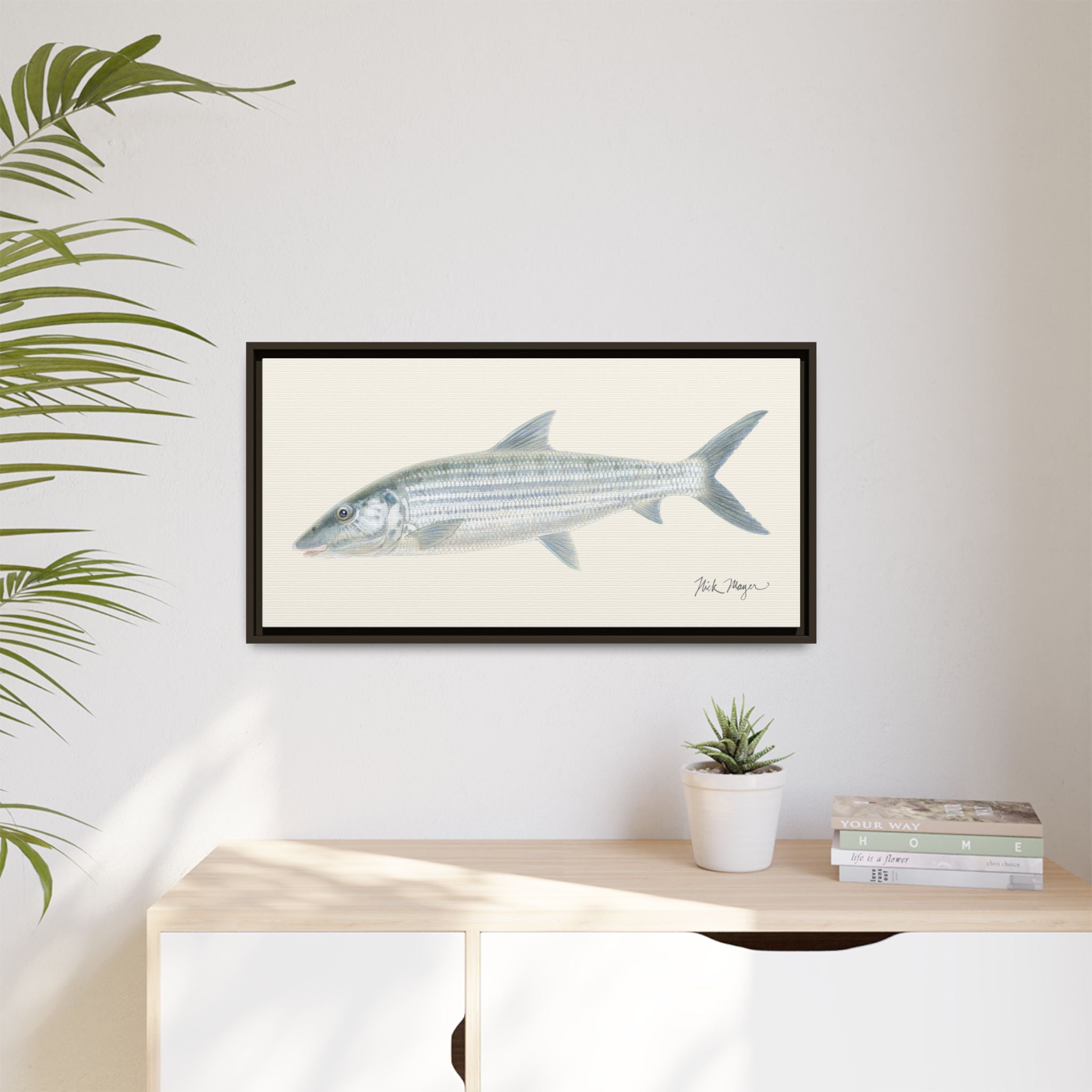 Bonefish Framed Canvas Print Printify