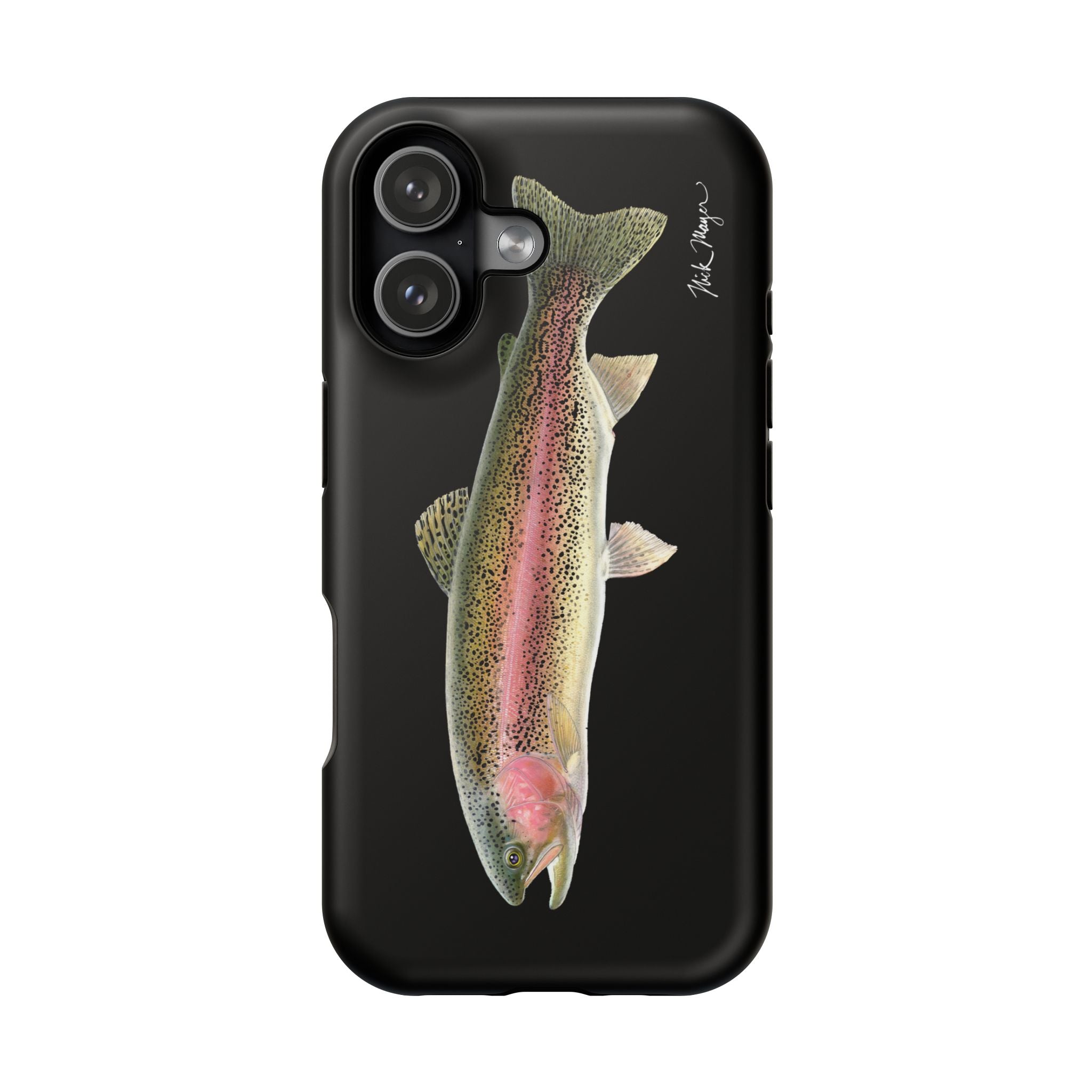 Rainbow Trout MagSafe Black iPhone Case