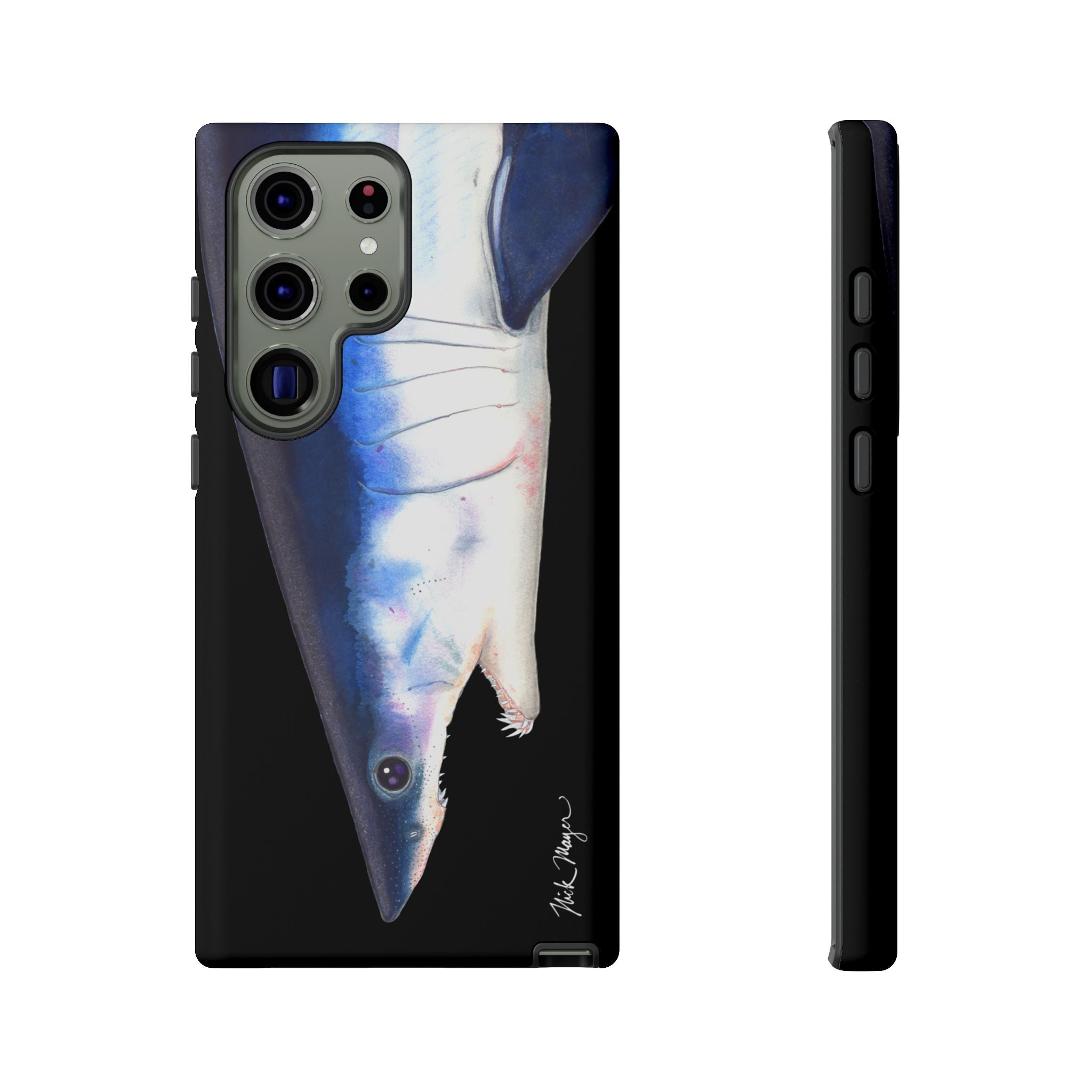 Mako Shark Face Black Phone Case (Samsung) Printify