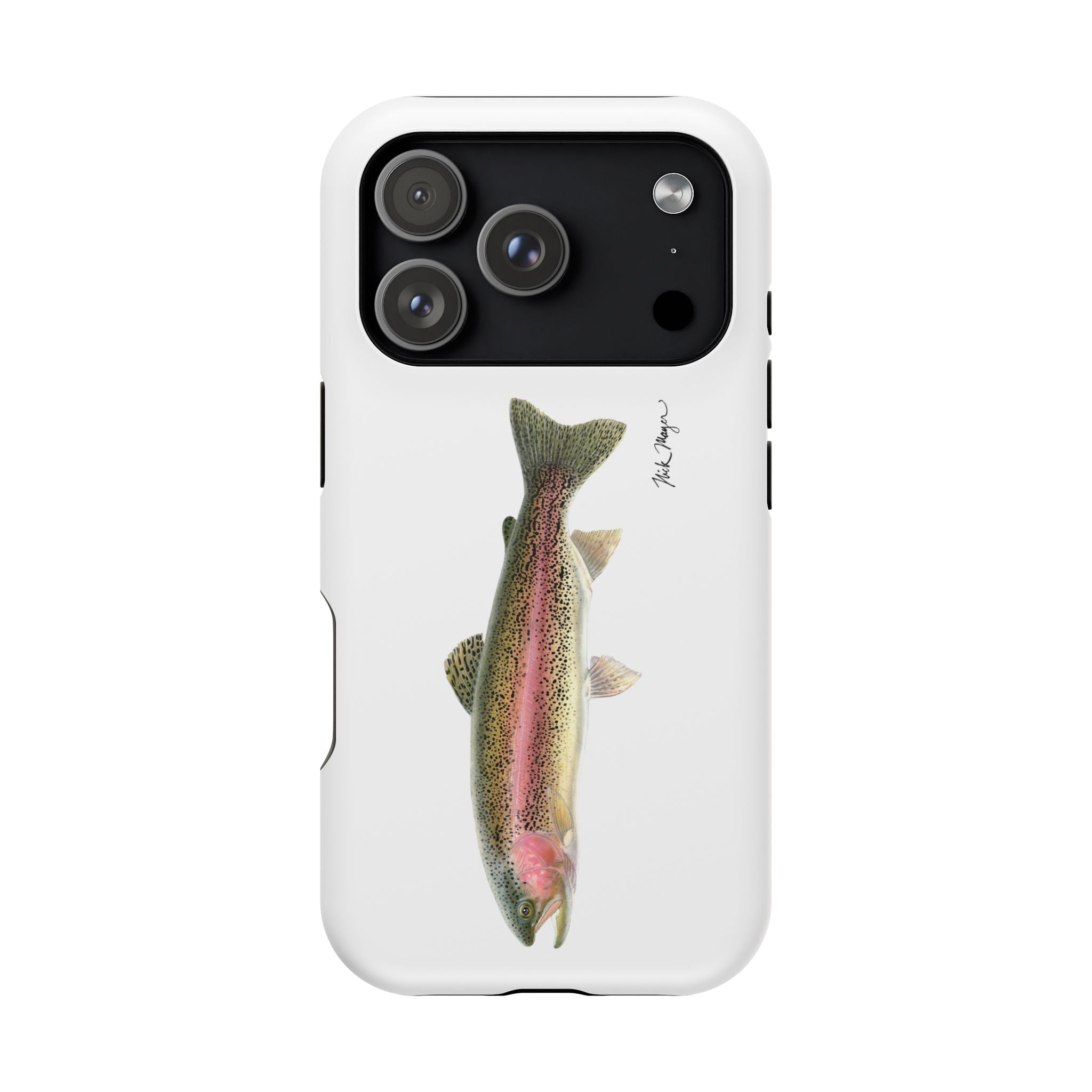 Rainbow Trout MagSafe White iPhone Case