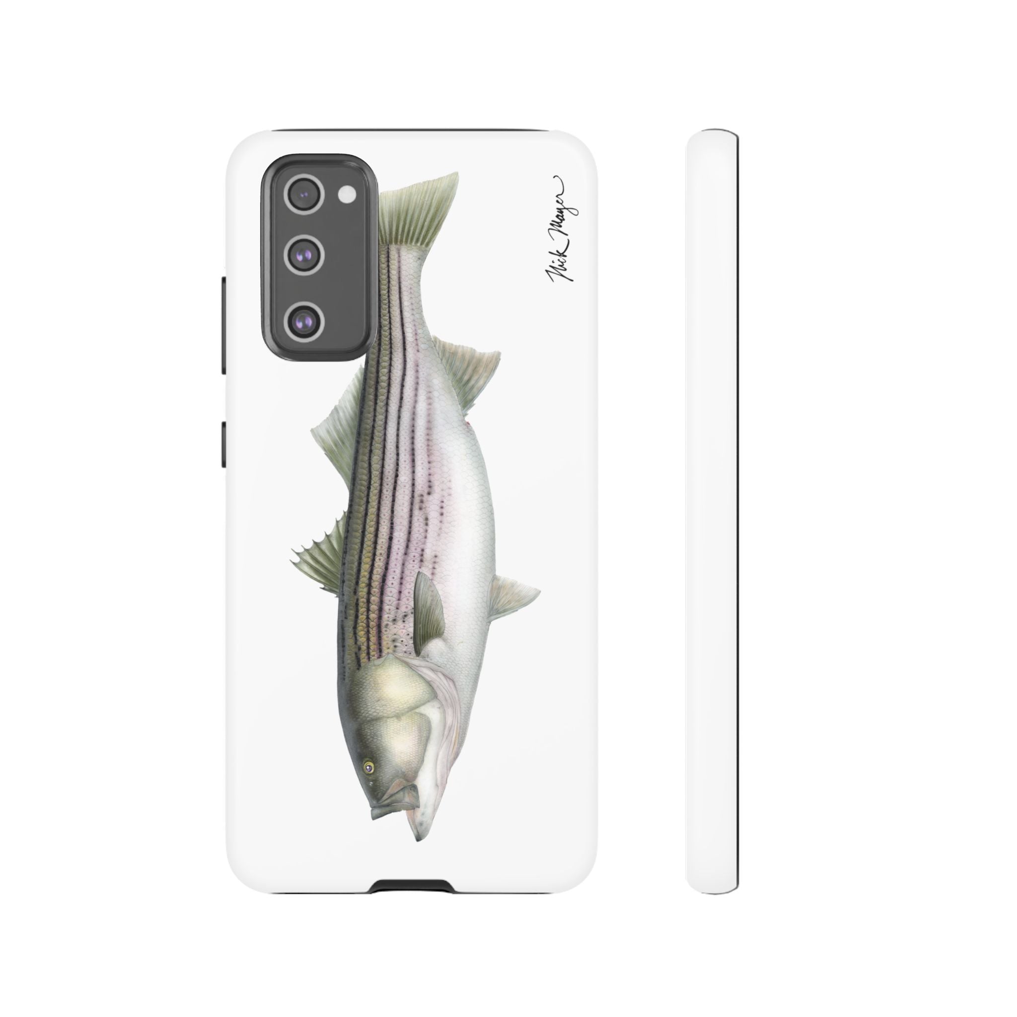 30 lb Striper White Phone Case (Samsung) Printify