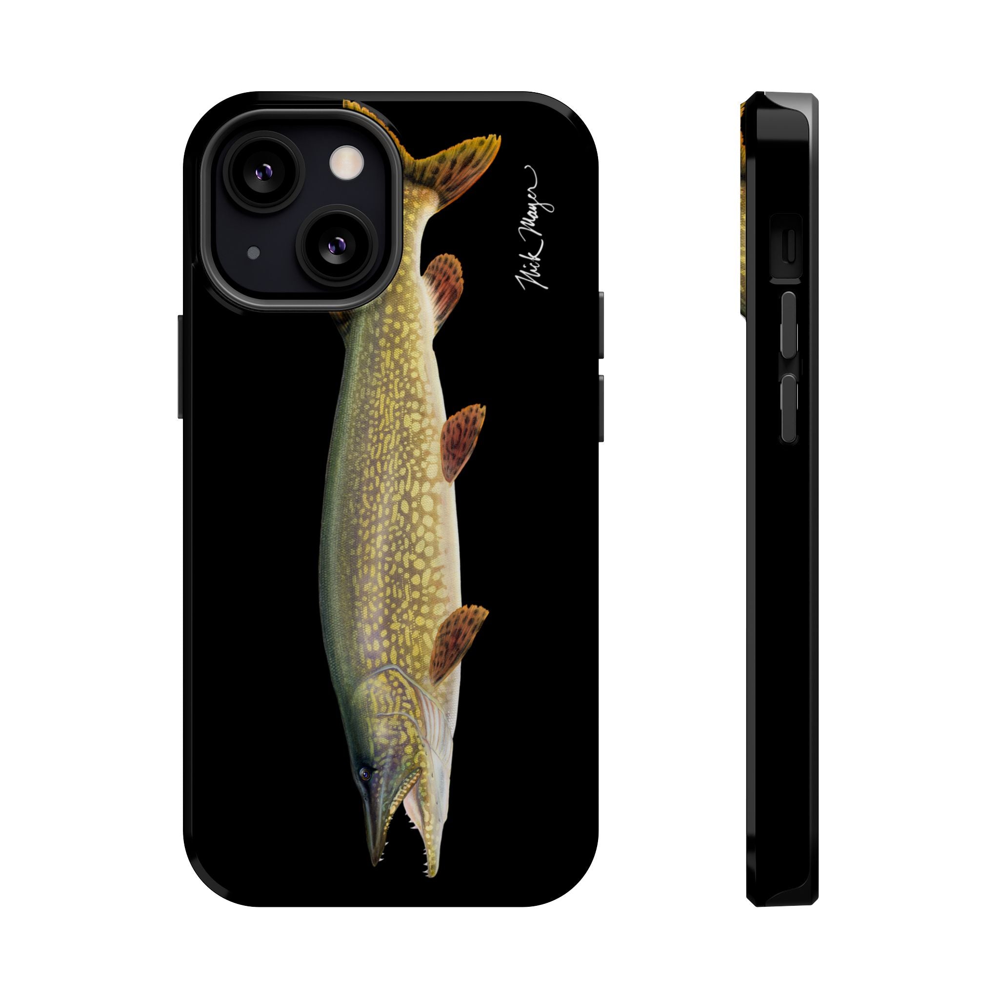 Northern Pike MagSafe Black iPhone Case Printify