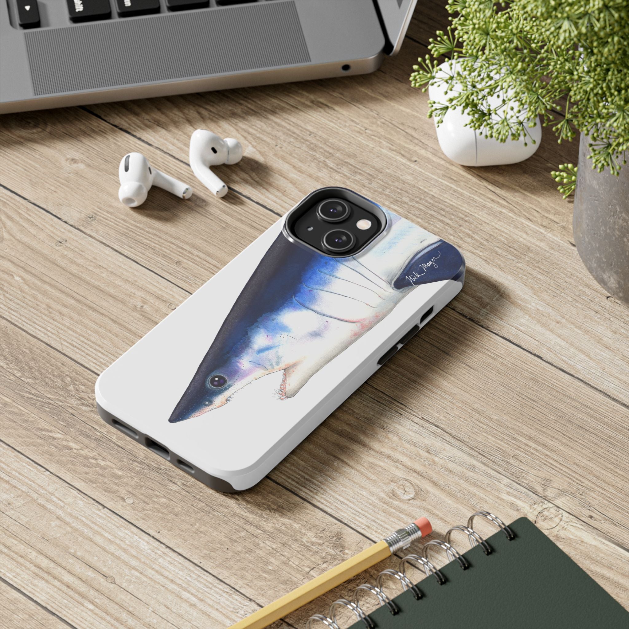 Mako Shark Face White Phone Case (iPhone)