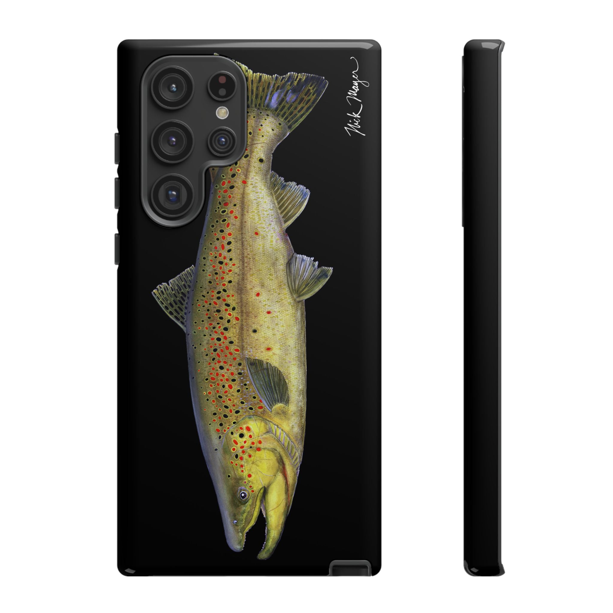Brown Trout Black Phone Case (Samsung)