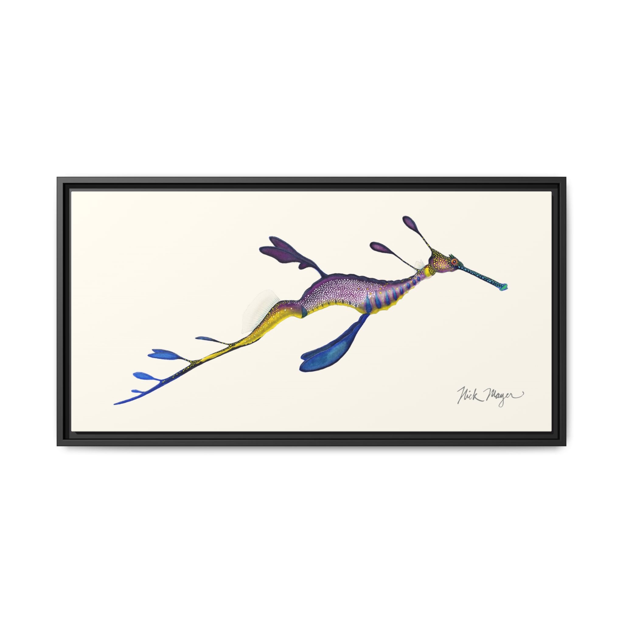 Weedy Sea Dragon Framed Canvas Print Printify