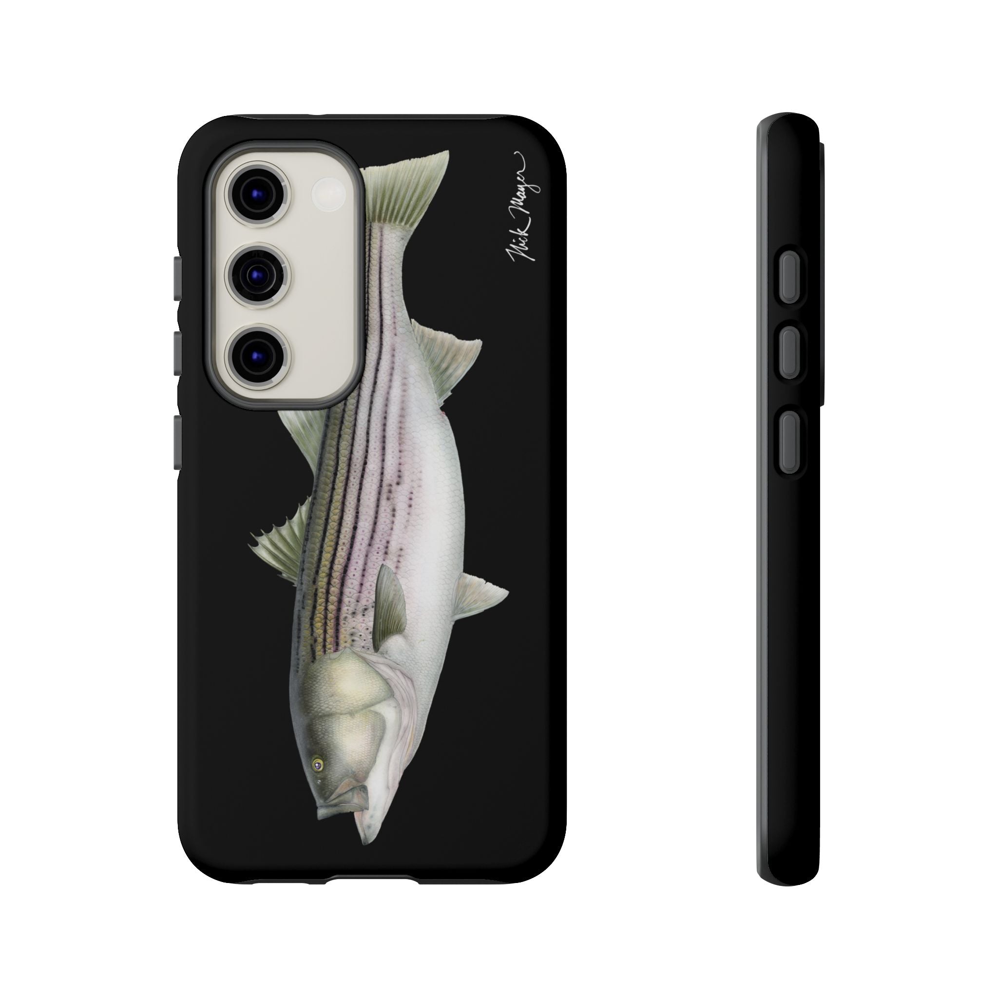 30 lb Striper Black Phone Case (Samsung) Printify