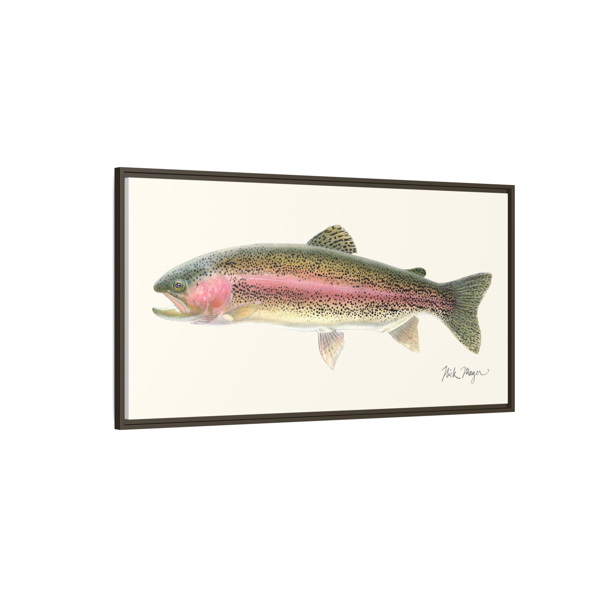 Rainbow Trout Framed Canvas Print Printify