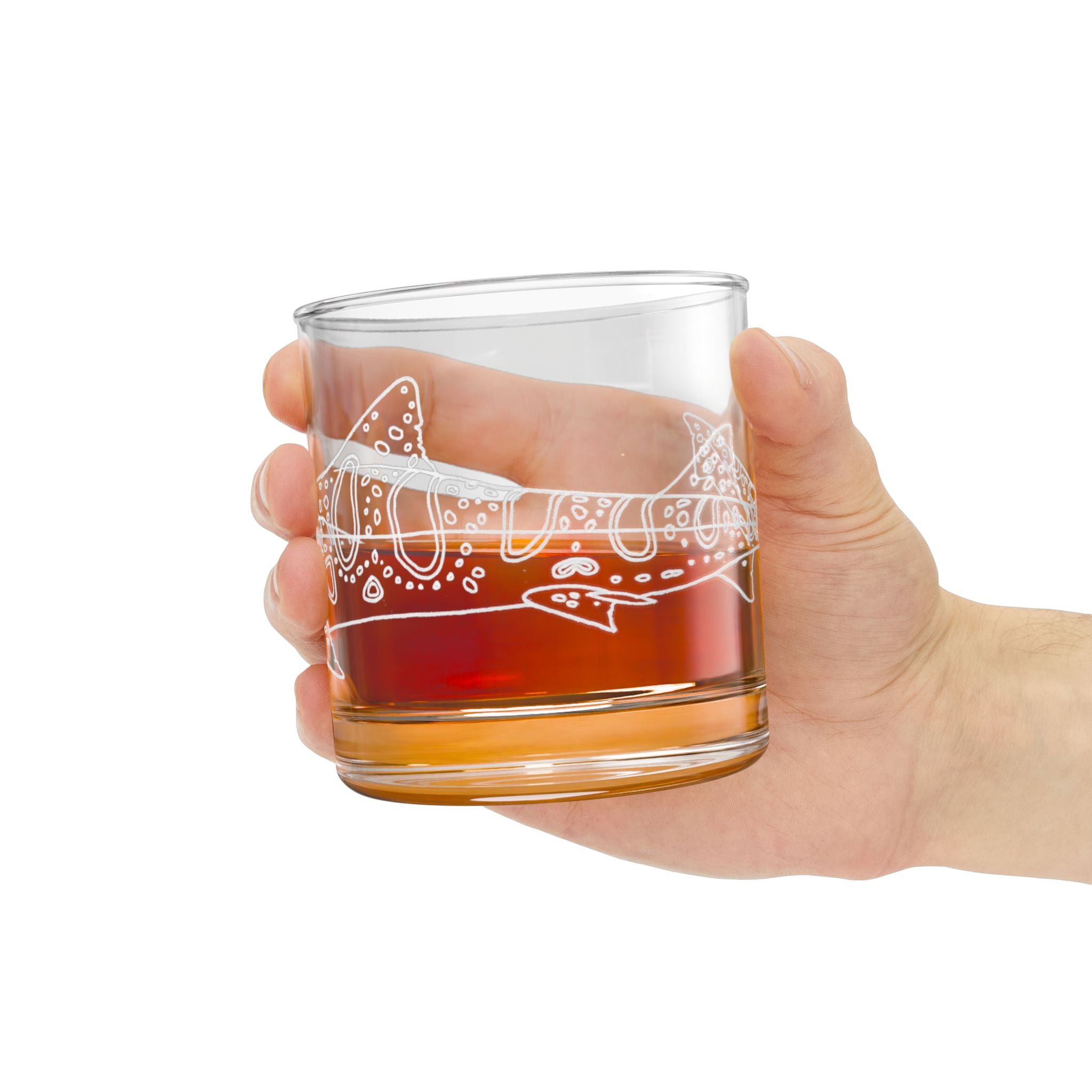 Leopard Shark 10oz Whiskey Glass