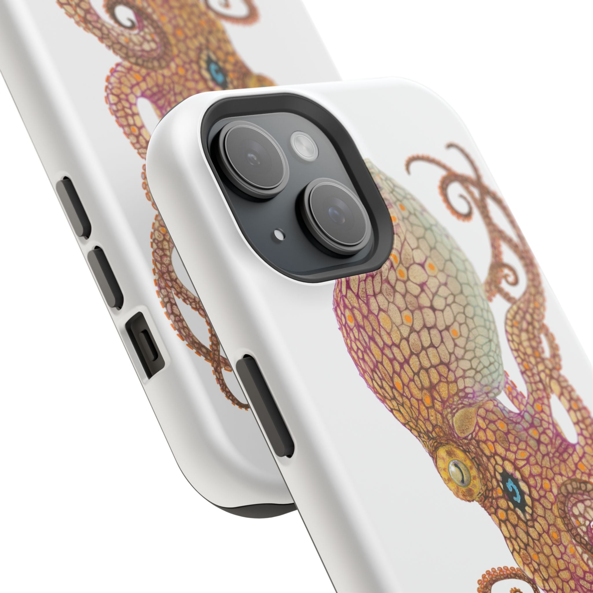 Two Spot Octopus MagSafe White iPhone Case