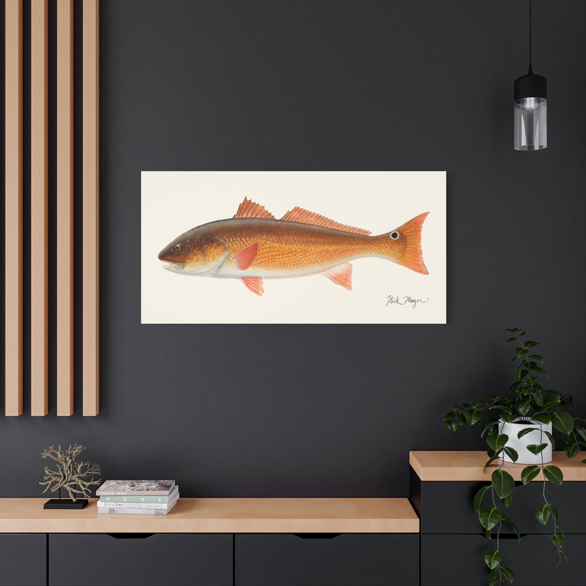 Redfish, 15 lbs Canvas Print Printify