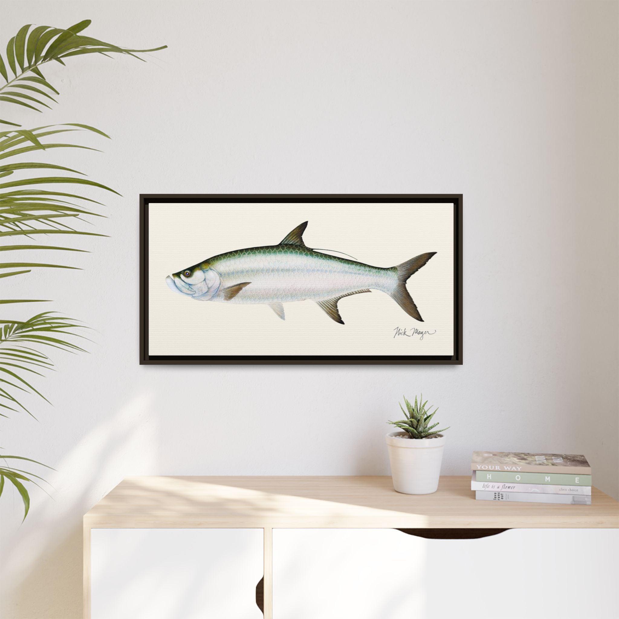 Tarpon Framed Canvas Print Printify