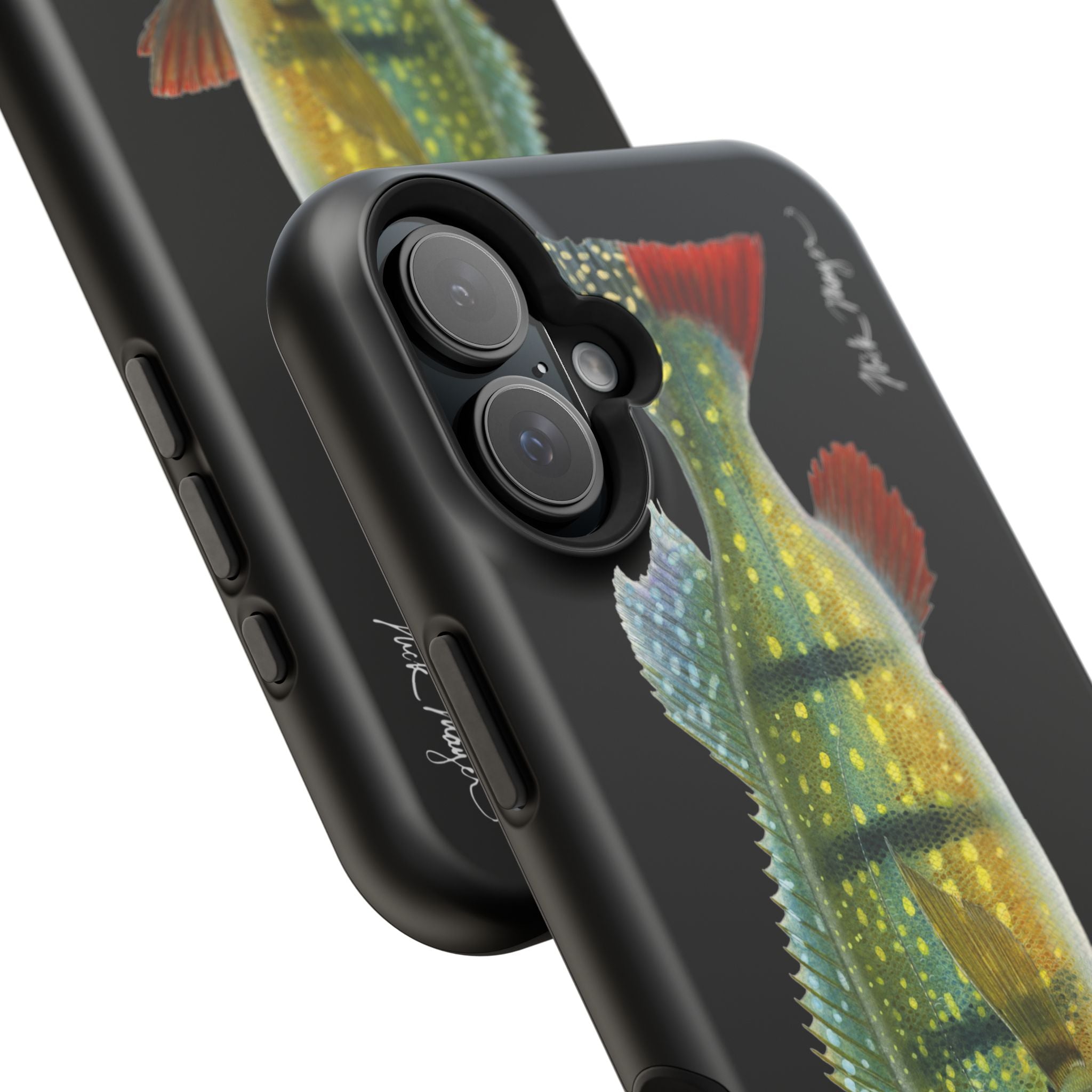 Peacock Bass MagSafe Black iPhone Case