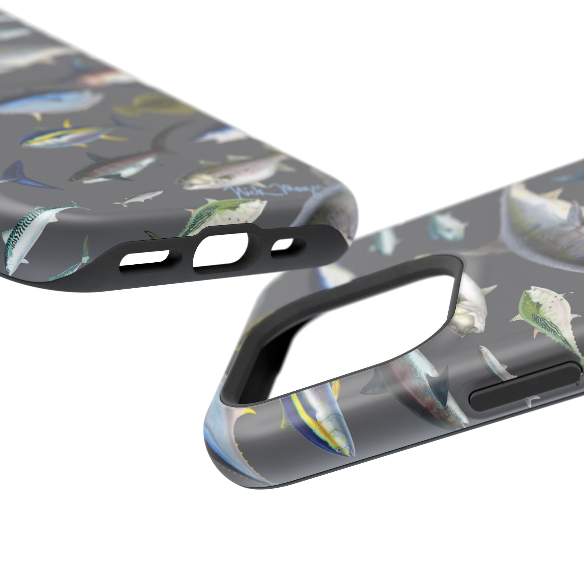 New England Offshore Fish Grey MagSafe iPhone Case