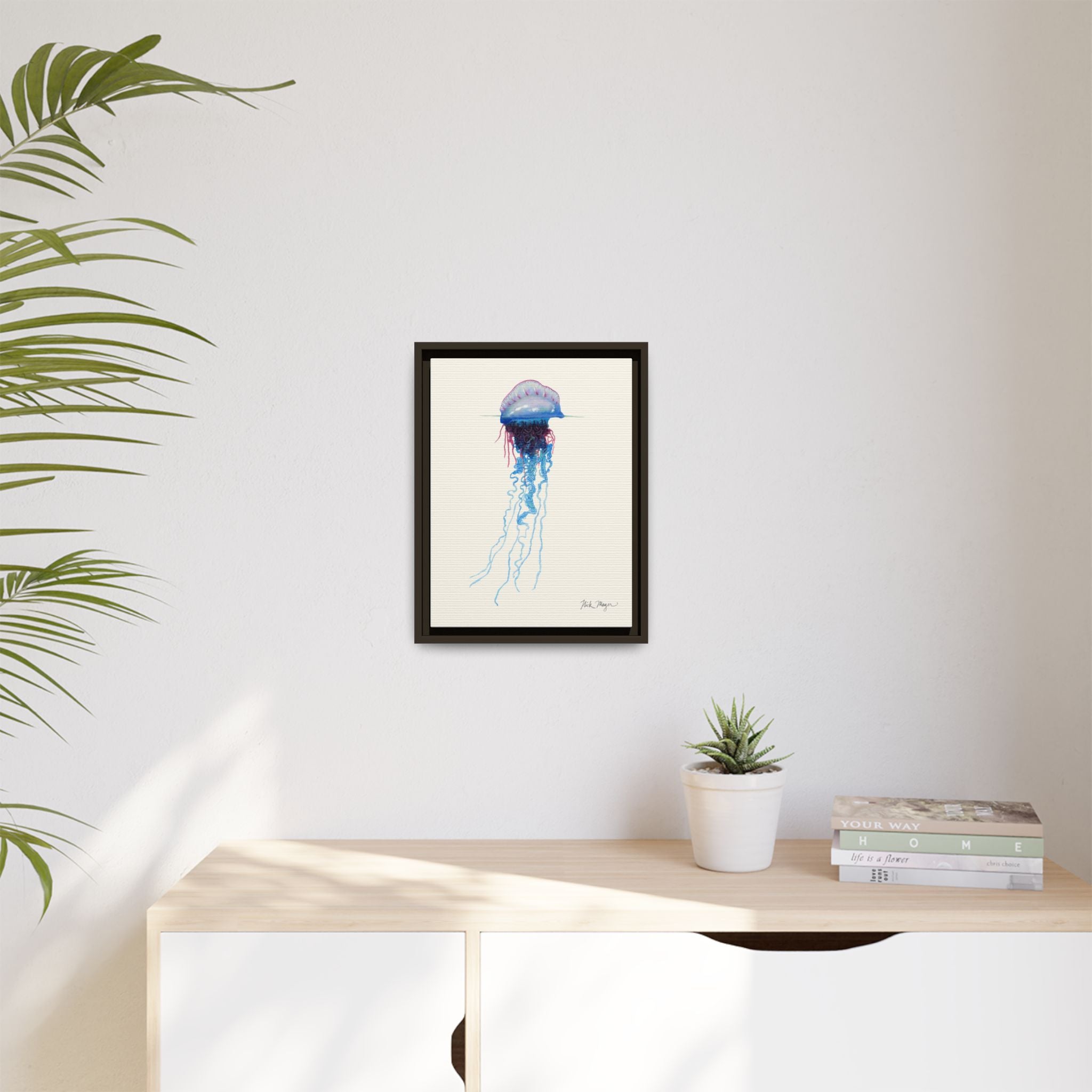 Portuguese Man O' War Framed Canvas Print Printify