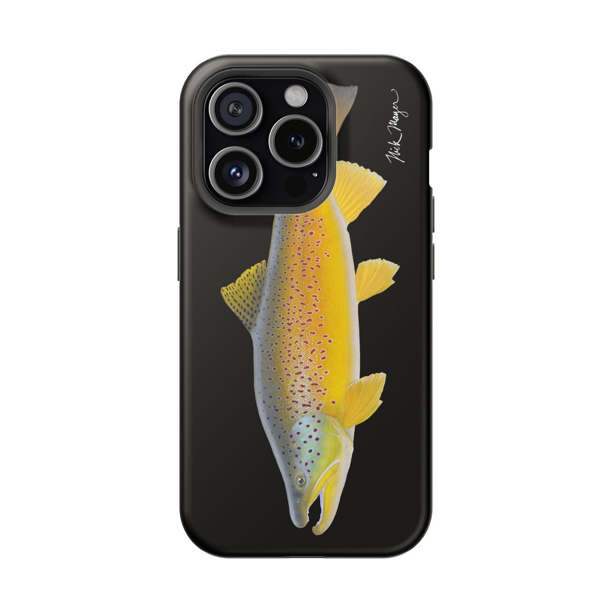 Brown Trout 3 Black MagSafe iPhone Case Printify