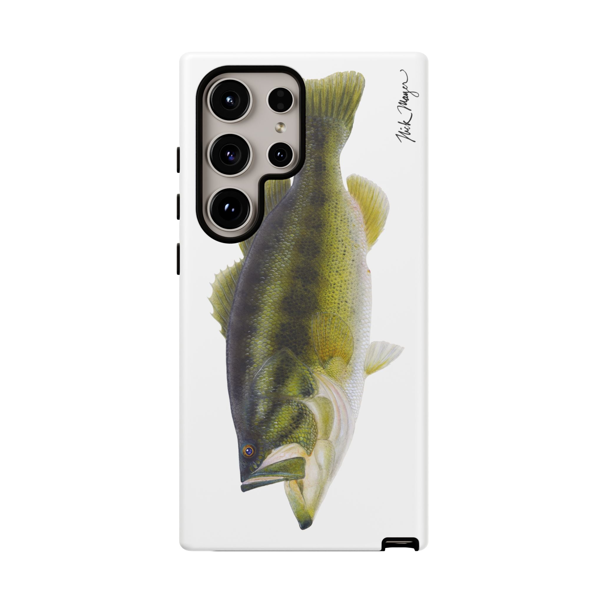 Largemouth Bass White Phone Case (Samsung) Printify