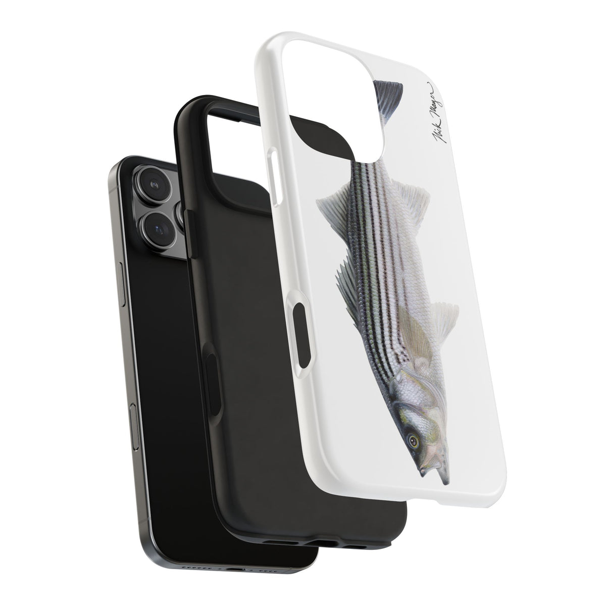 Schoolie Striper White Phone Case (iPhone) Printify
