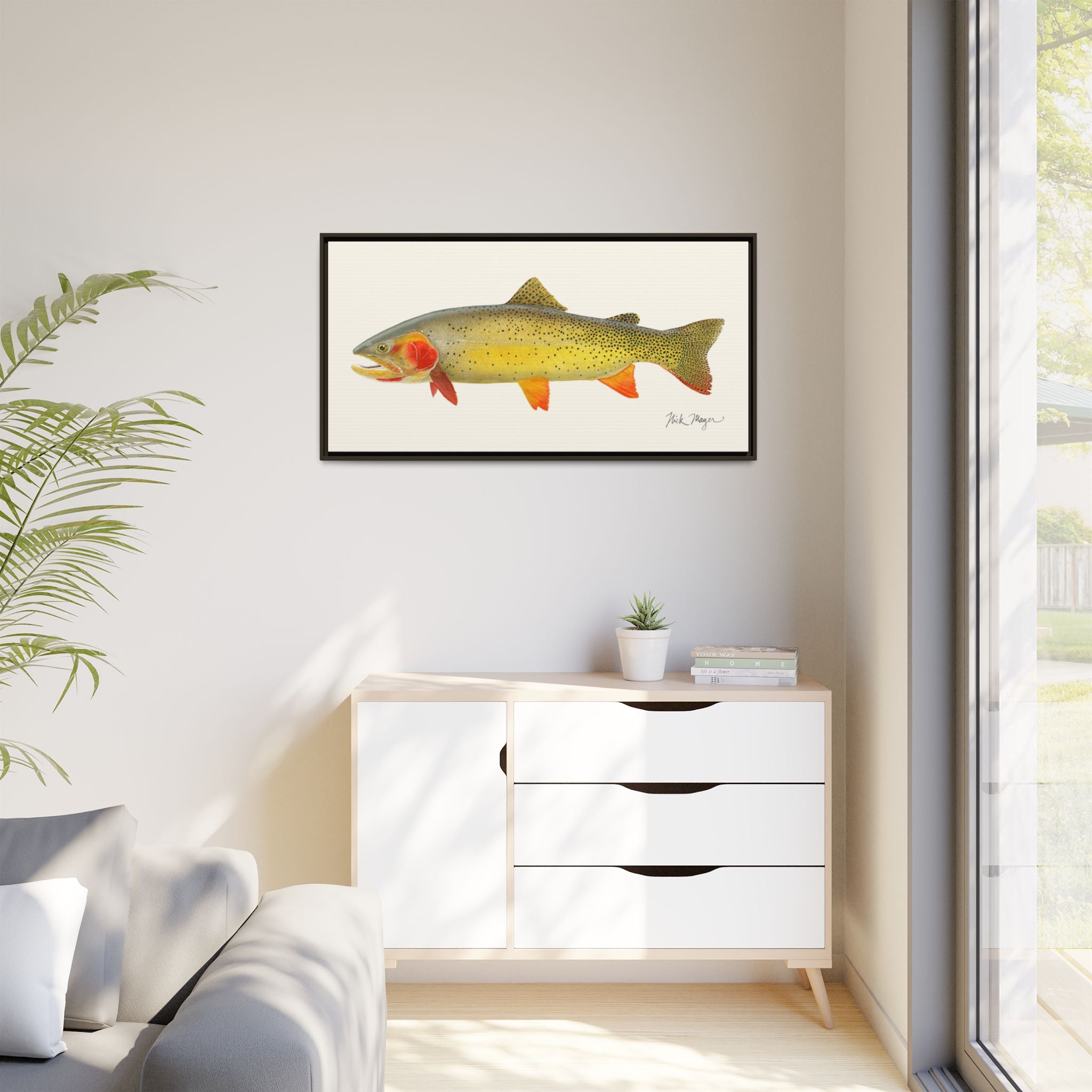 Cutthroat Trout I Framed Canvas Print Printify