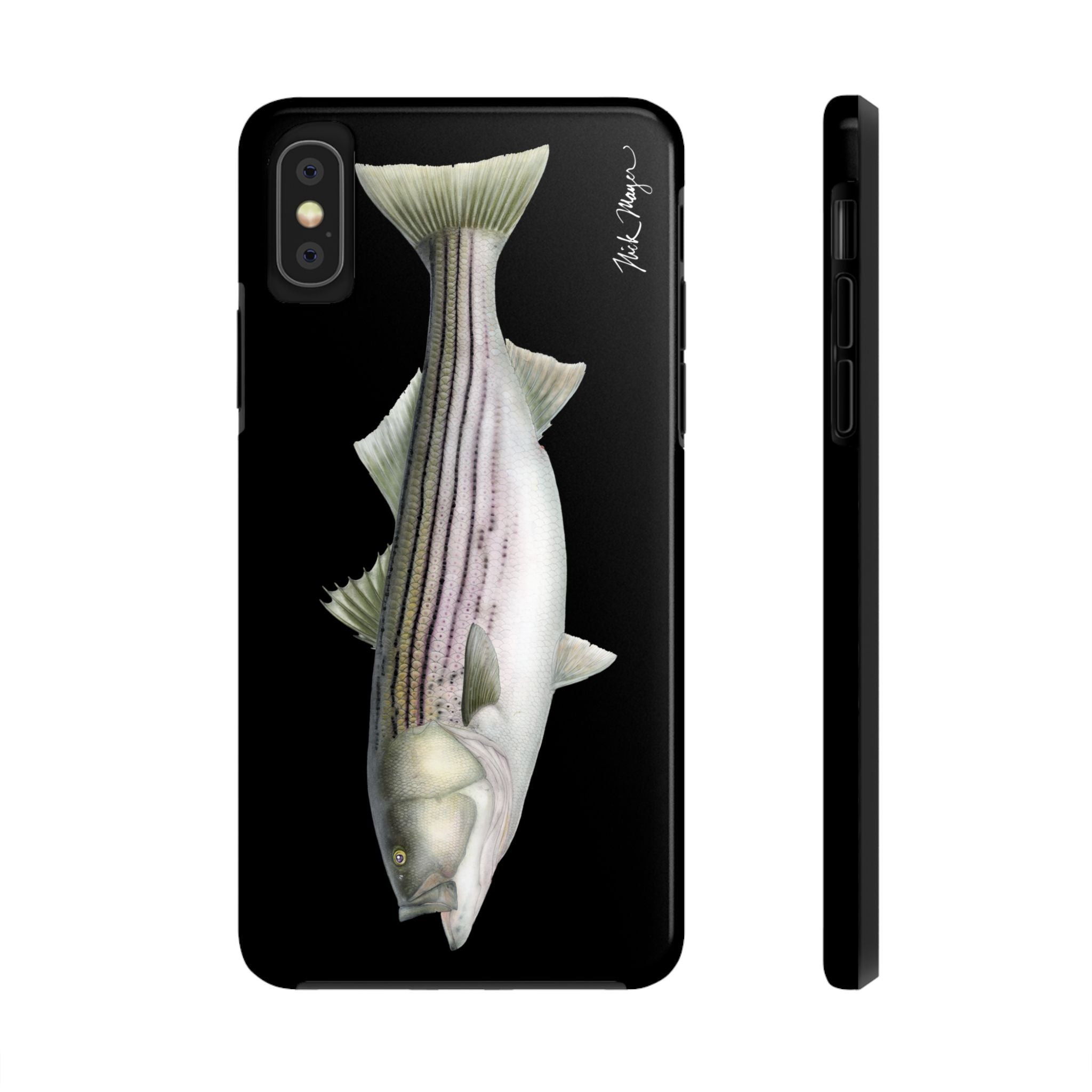 30 lb Striper - Black Phone Case (iPhone)