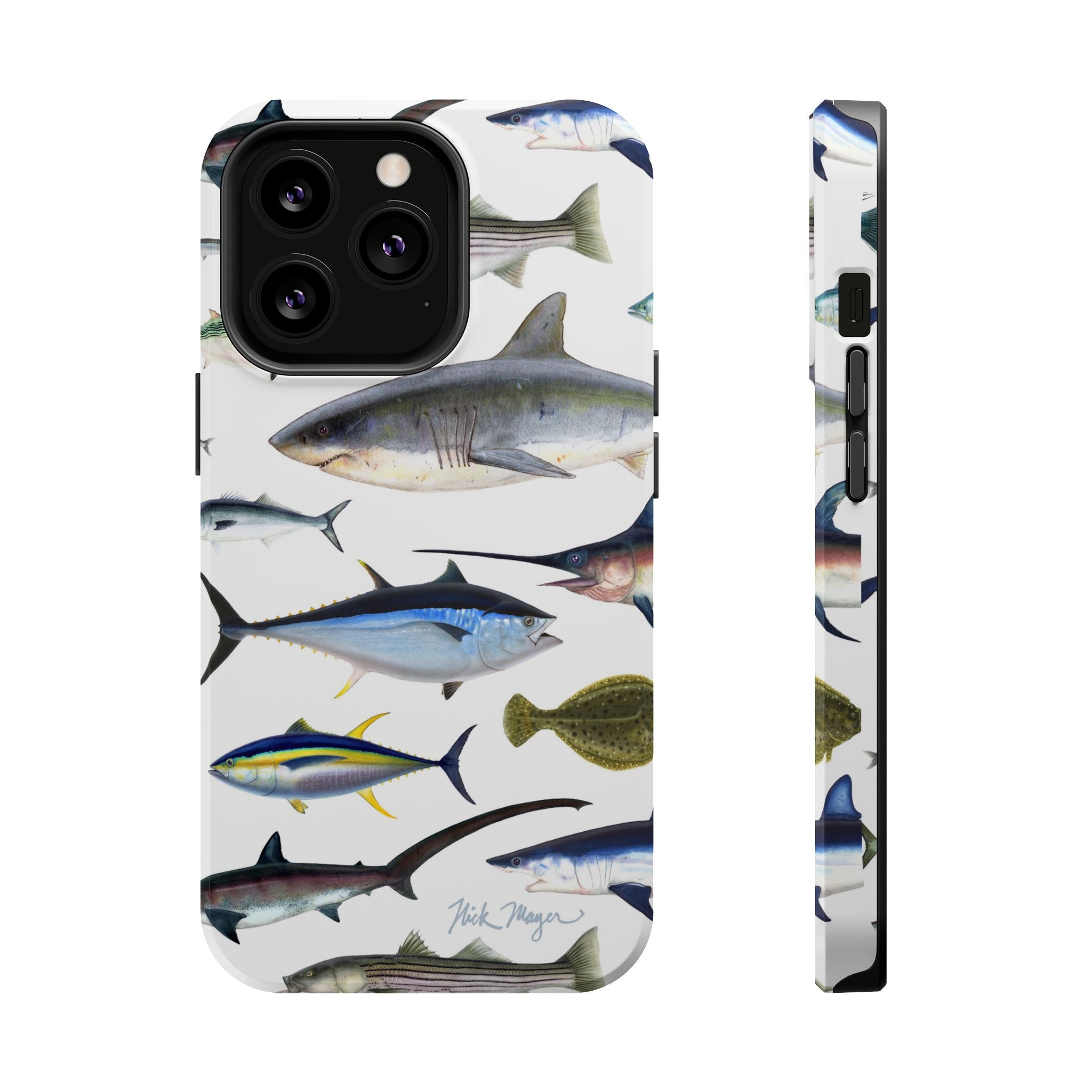 New England Fish White MagSafe iPhone Case
