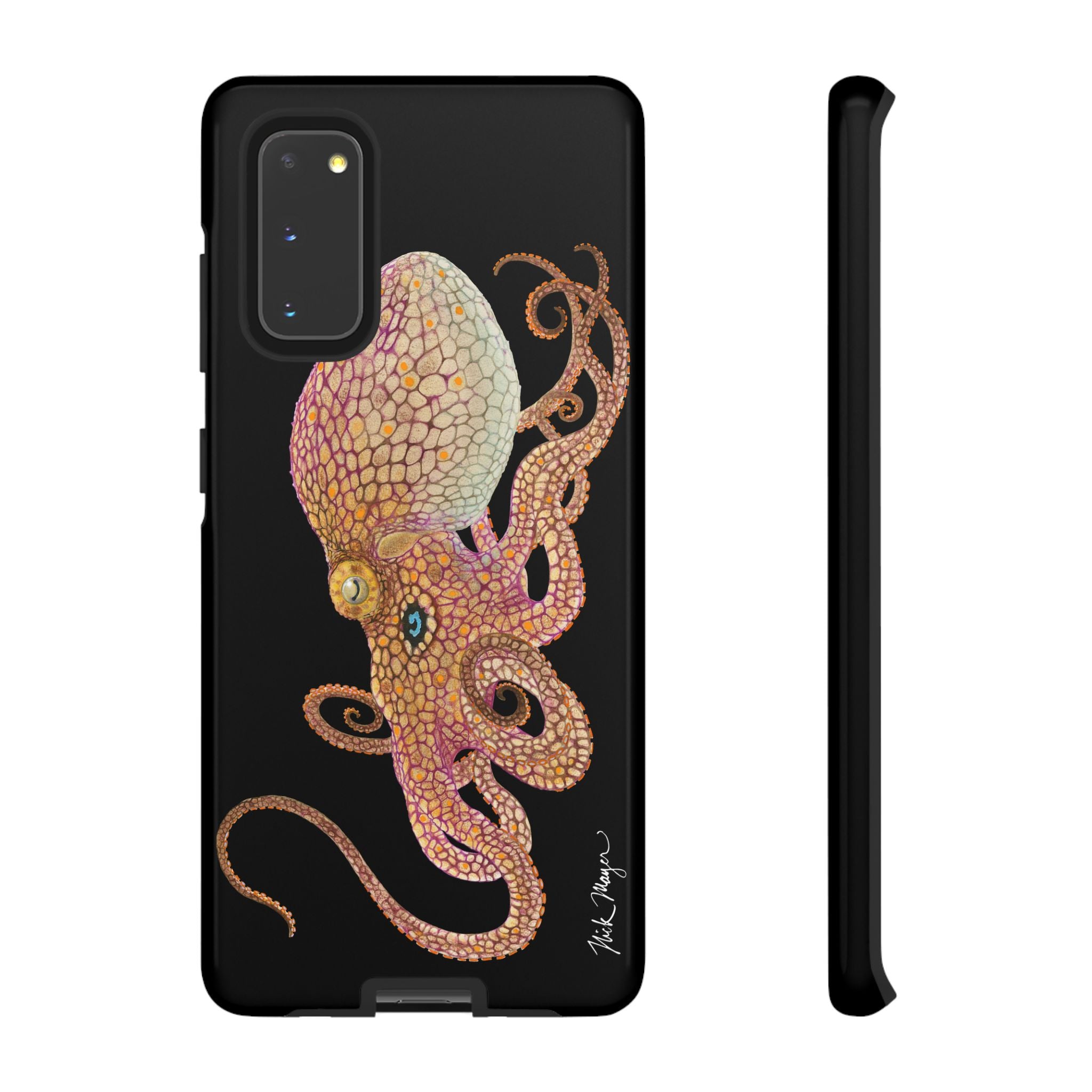 Two Spot Octopus Black Phone Case (Samsung)