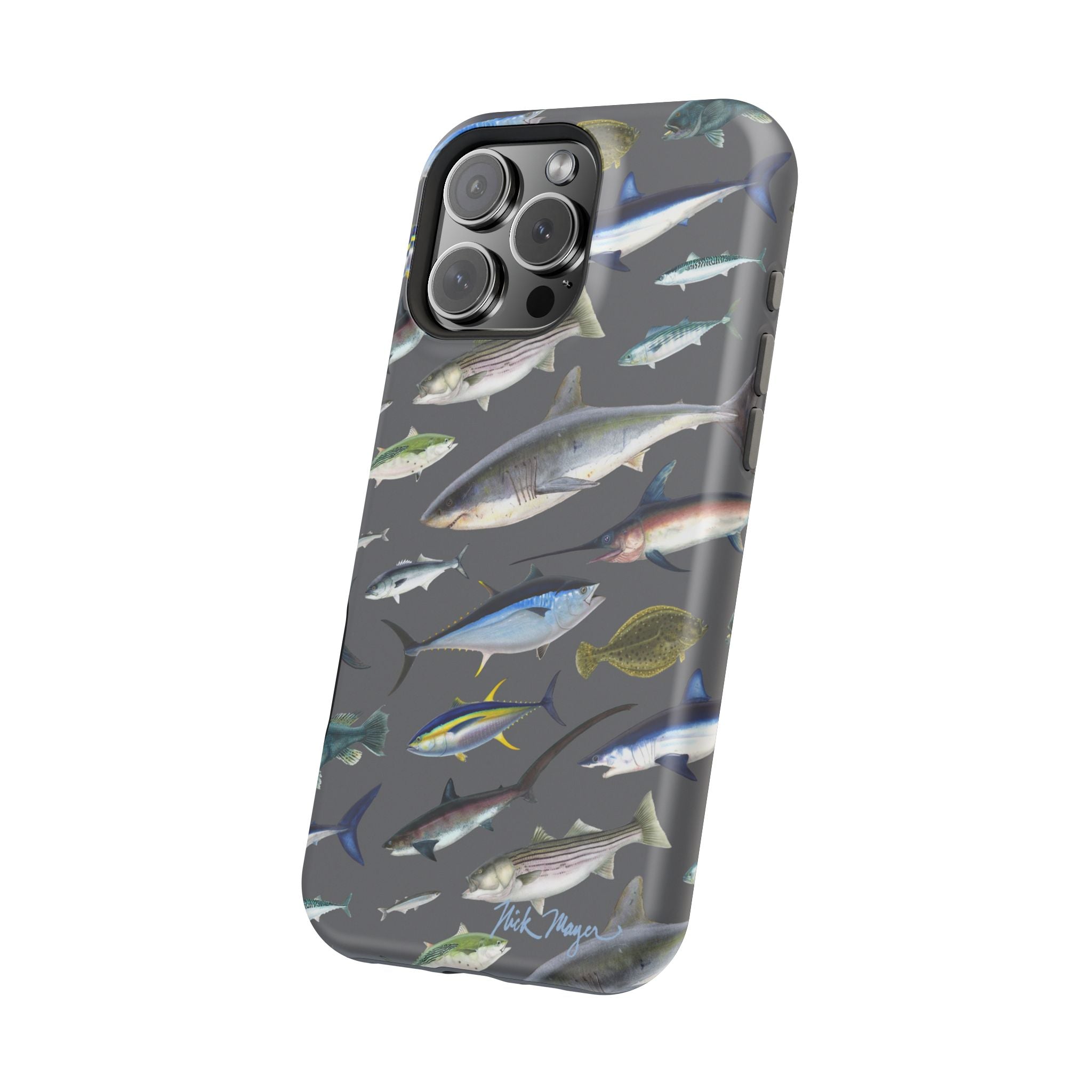 New England Offshore Fish Grey MagSafe iPhone Case
