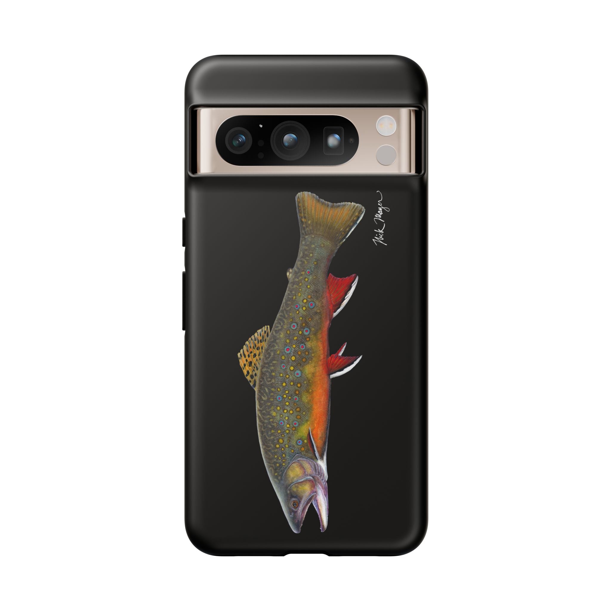 Brook Trout Black Phone Cases (Samsung) Printify