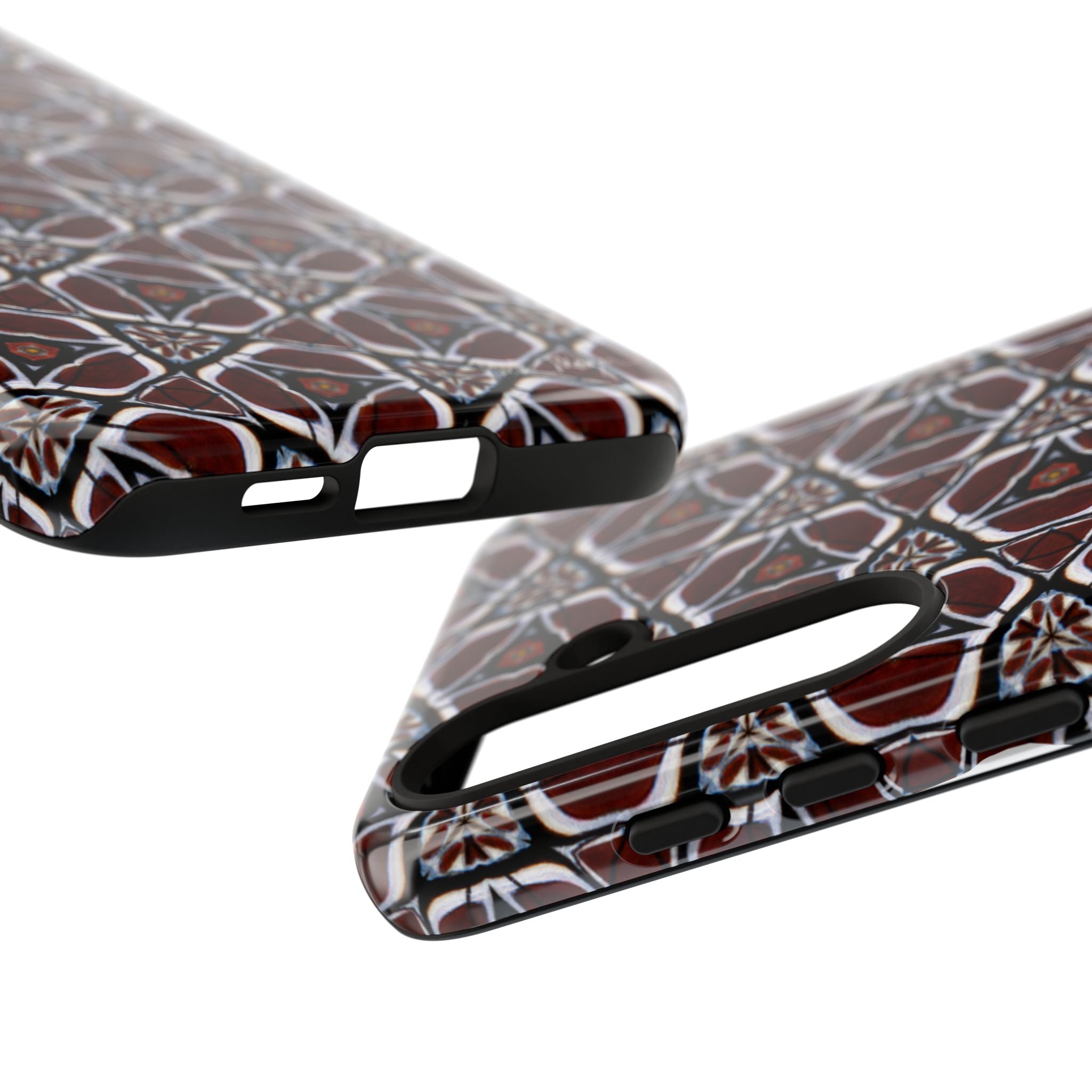Maroon Butterfly Pattern Phone Case (Samsung)
