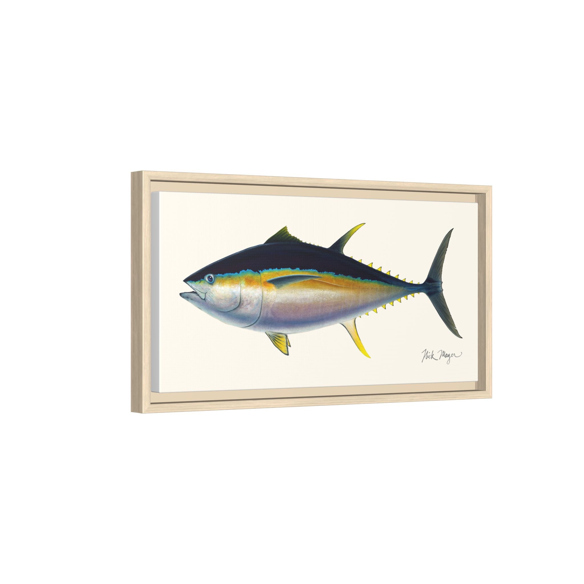 Bigeye Tuna Framed Canvas Print Printify