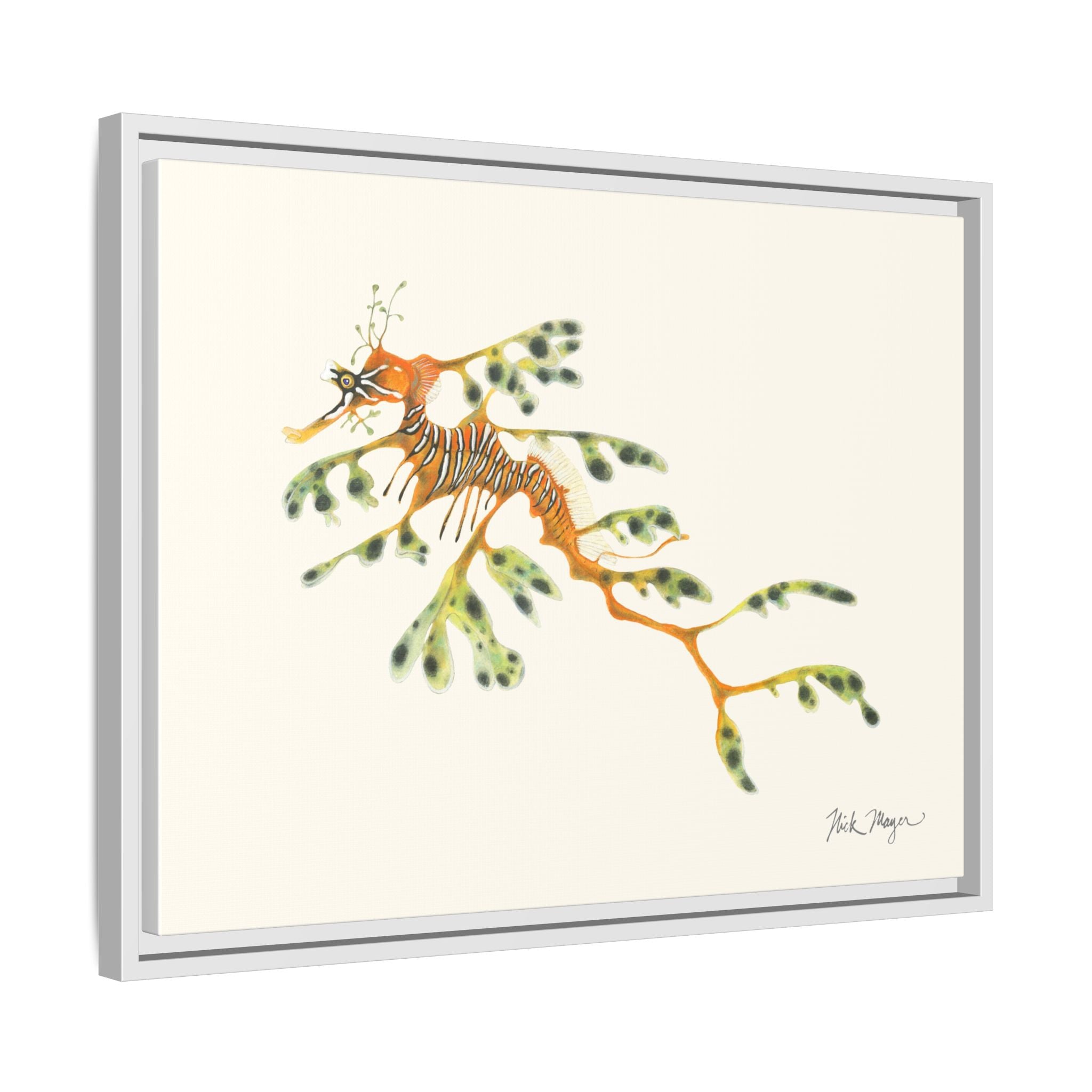 Leafy Sea Dragon Framed Canvas Print Printify