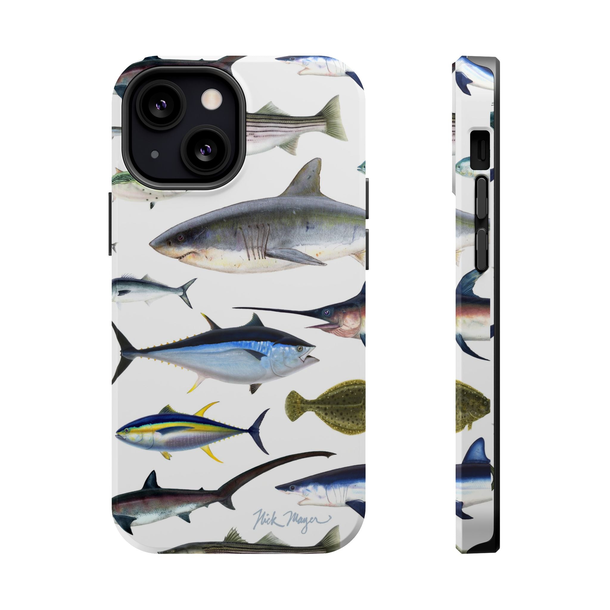 New England Fish White MagSafe iPhone Case