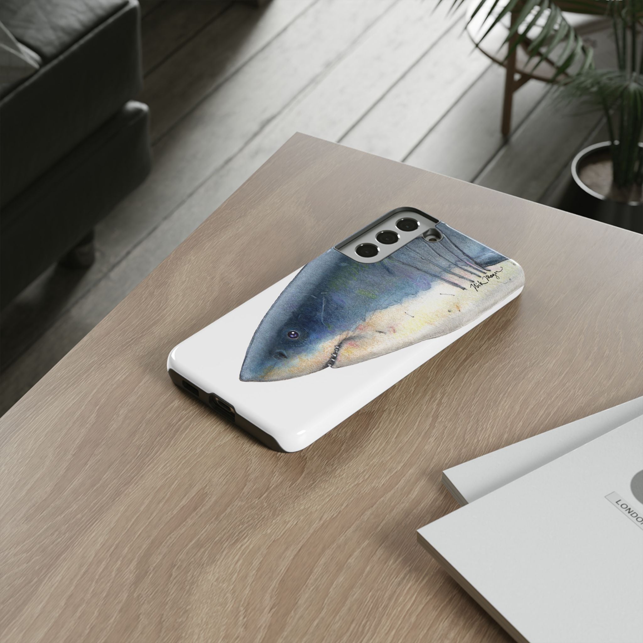 Great White Shark Face Phone Case (Samsung) Printify