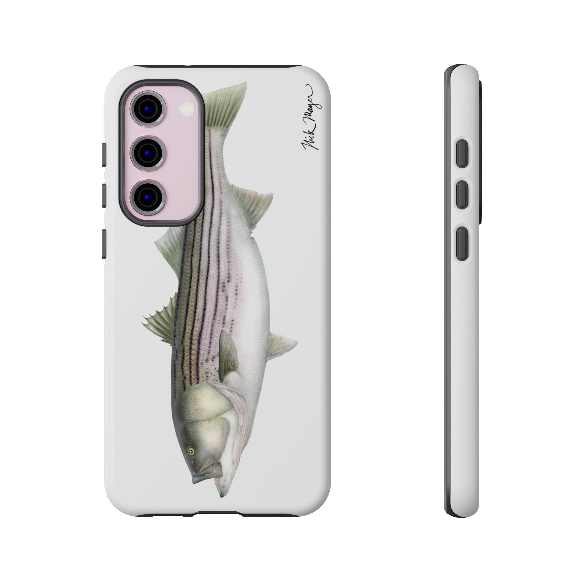 30 lb Striper White Phone Case (Samsung) Printify