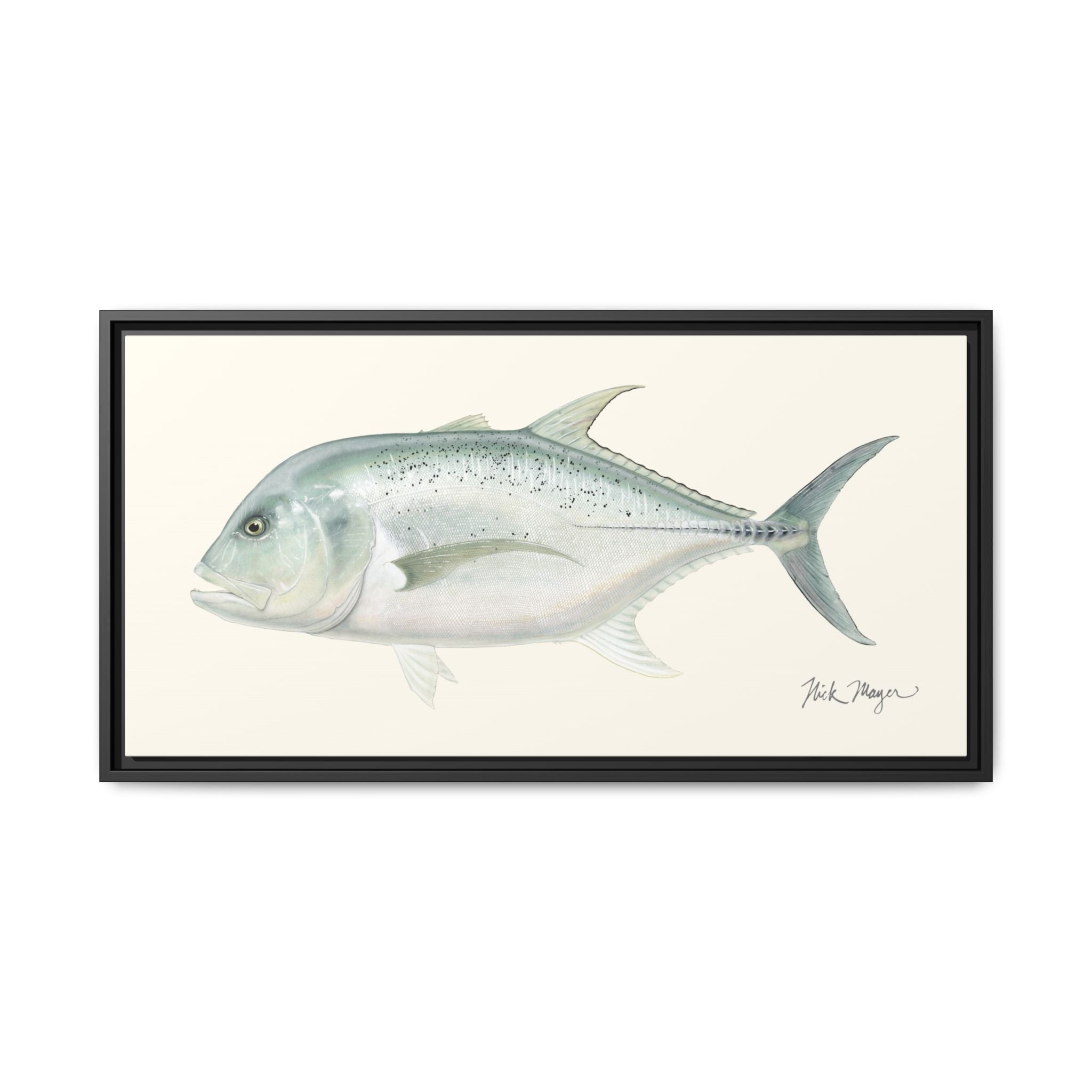 Boss Giant Trevally Framed Canvas Print Printify